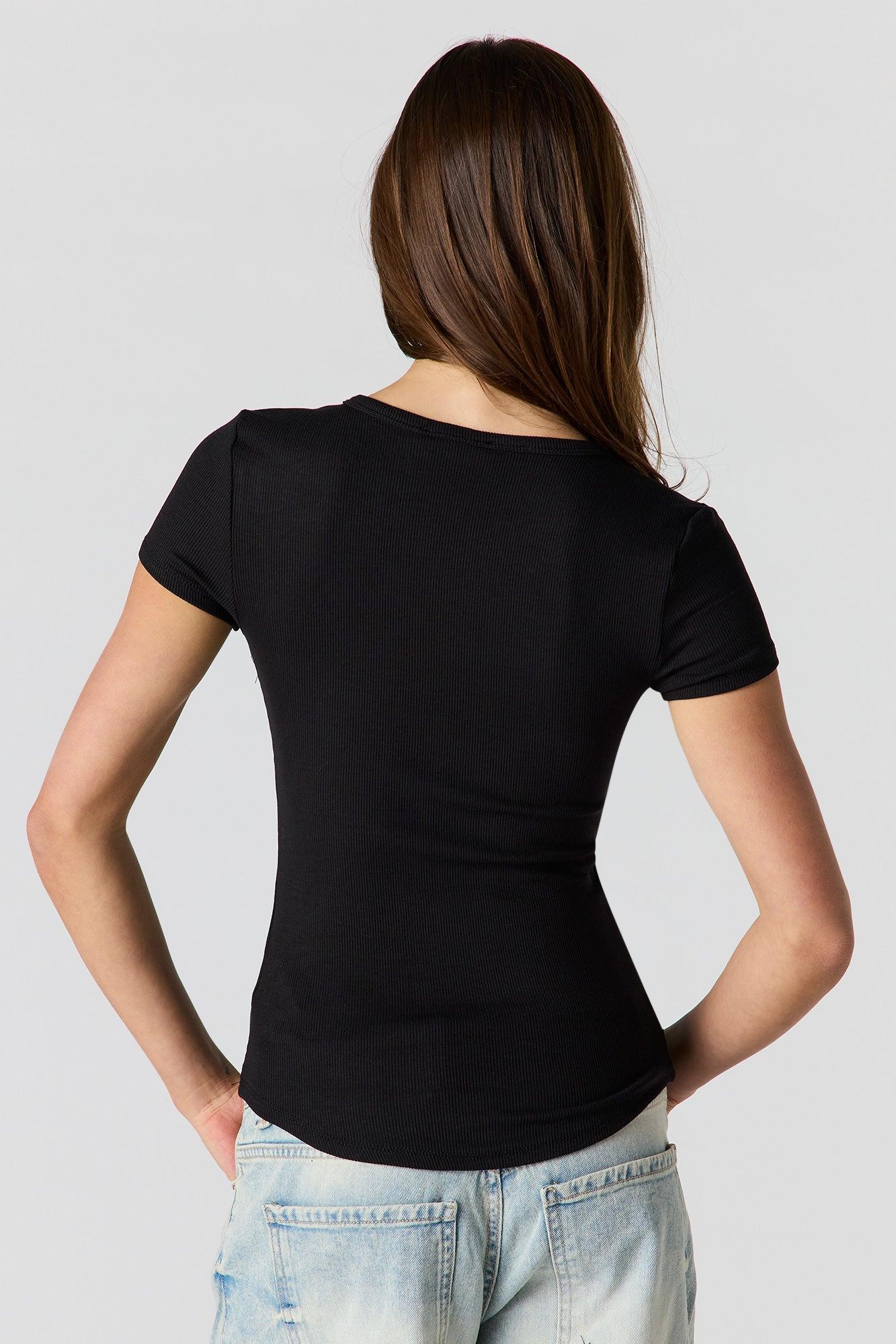 Classic Ribbed T-Shirt Female Product Image