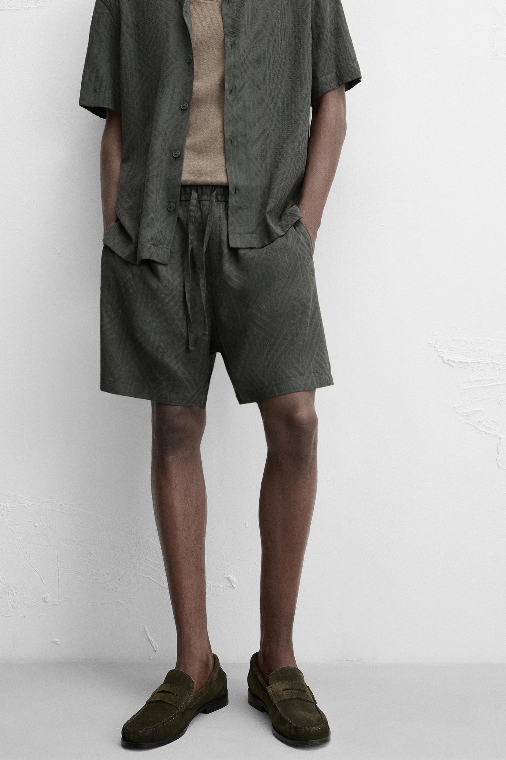 GEOMETRIC JACQUARD SHORTS Product Image