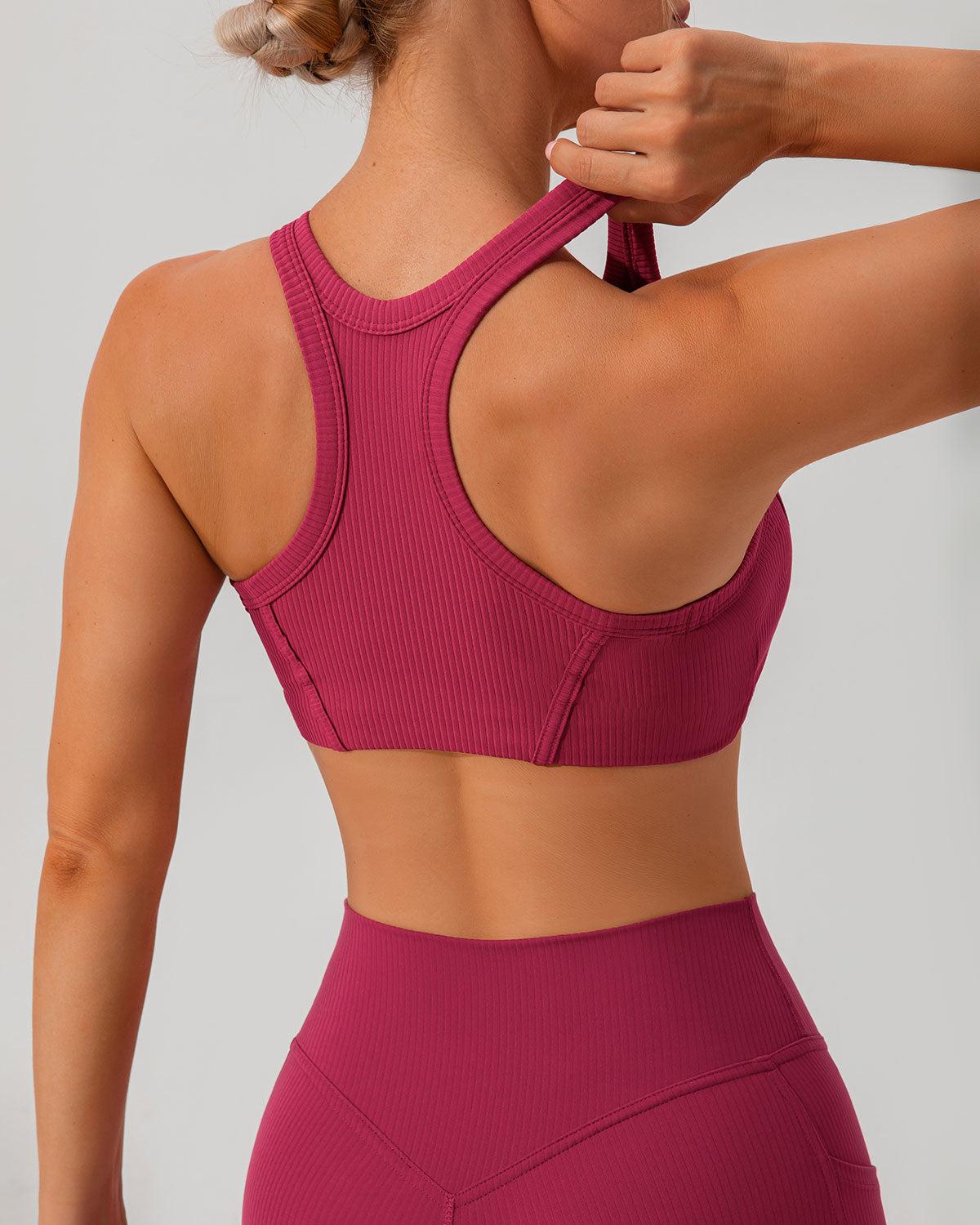 Red I-back Yoga Tank Top Product Image
