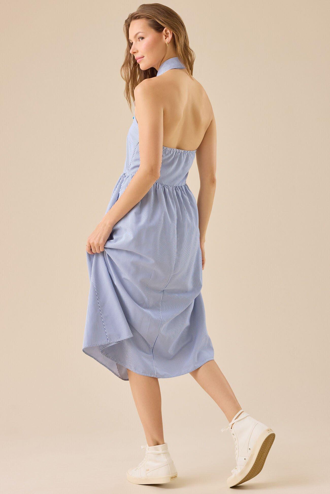 Lauren Striped Midi Dress Product Image