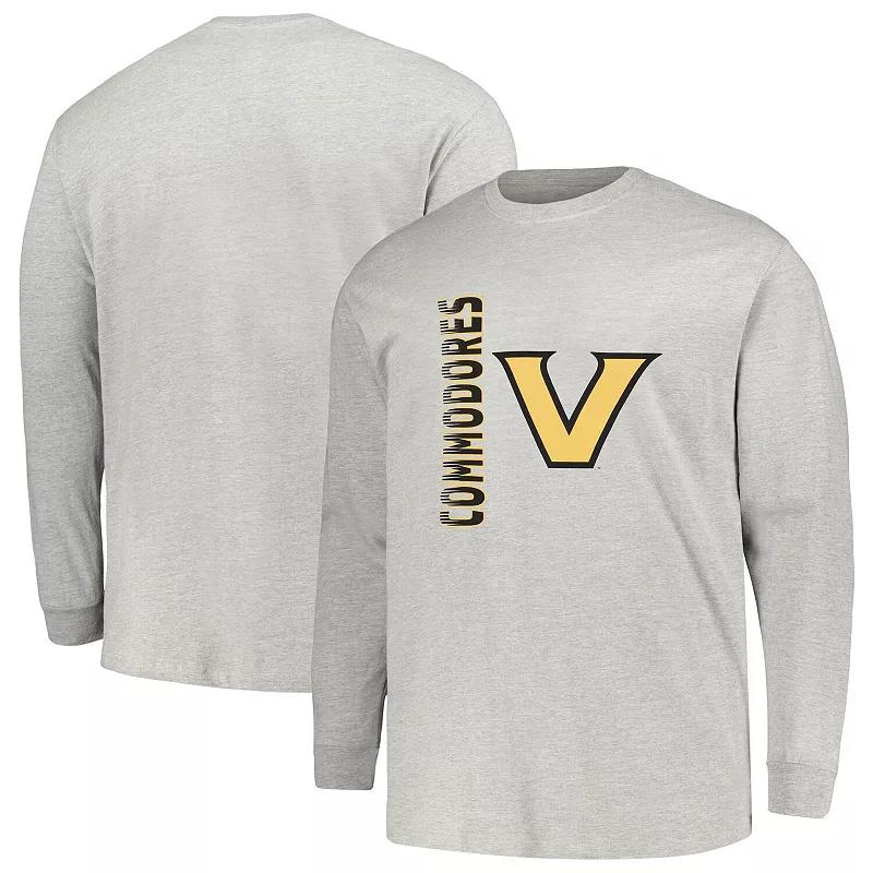 Men's Profile Gray Vanderbilt Commodores Big & Tall Mascot Long Sleeve T-Shirt,  Product Image