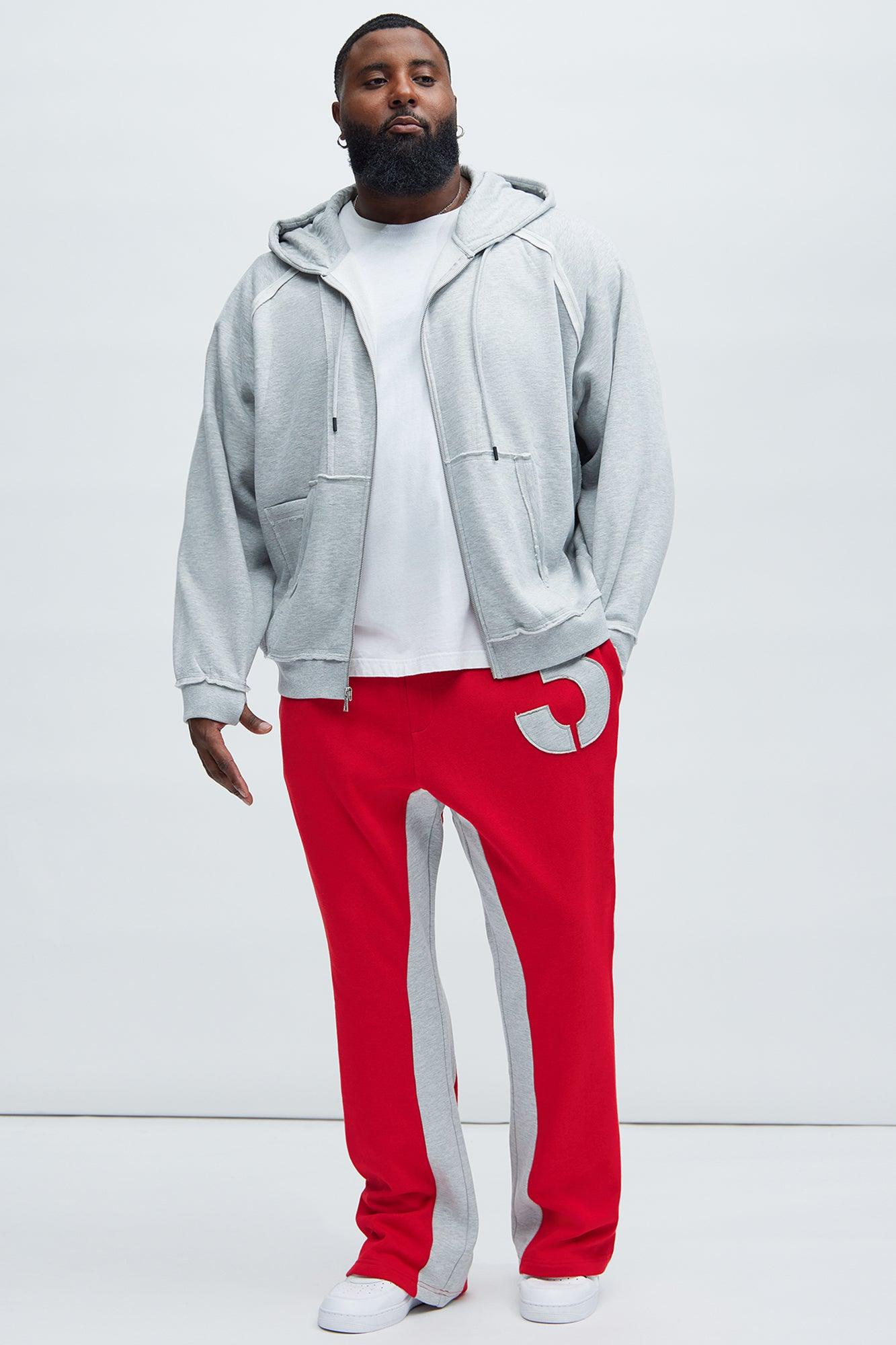 Tyson Number 3 Skinny Flare Sweatpants - Red/combo Product Image