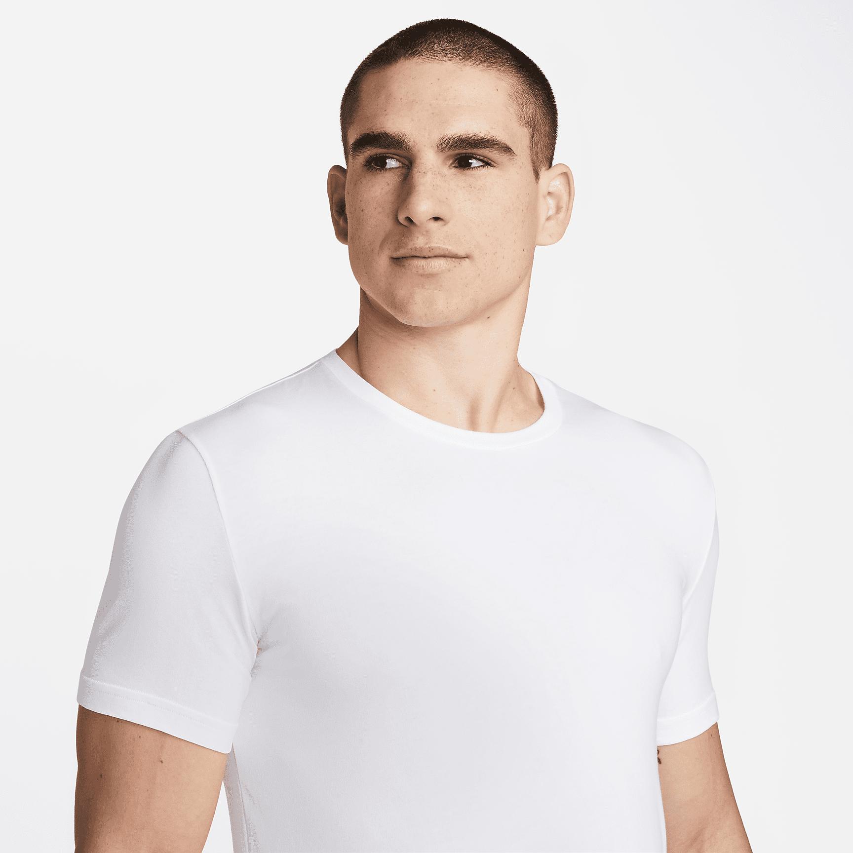 Nike Mens Dri-FIT Essential Cotton Stretch Slim Fit Crew Neck Undershirt (2-Pack) | KE1191-100 Product Image