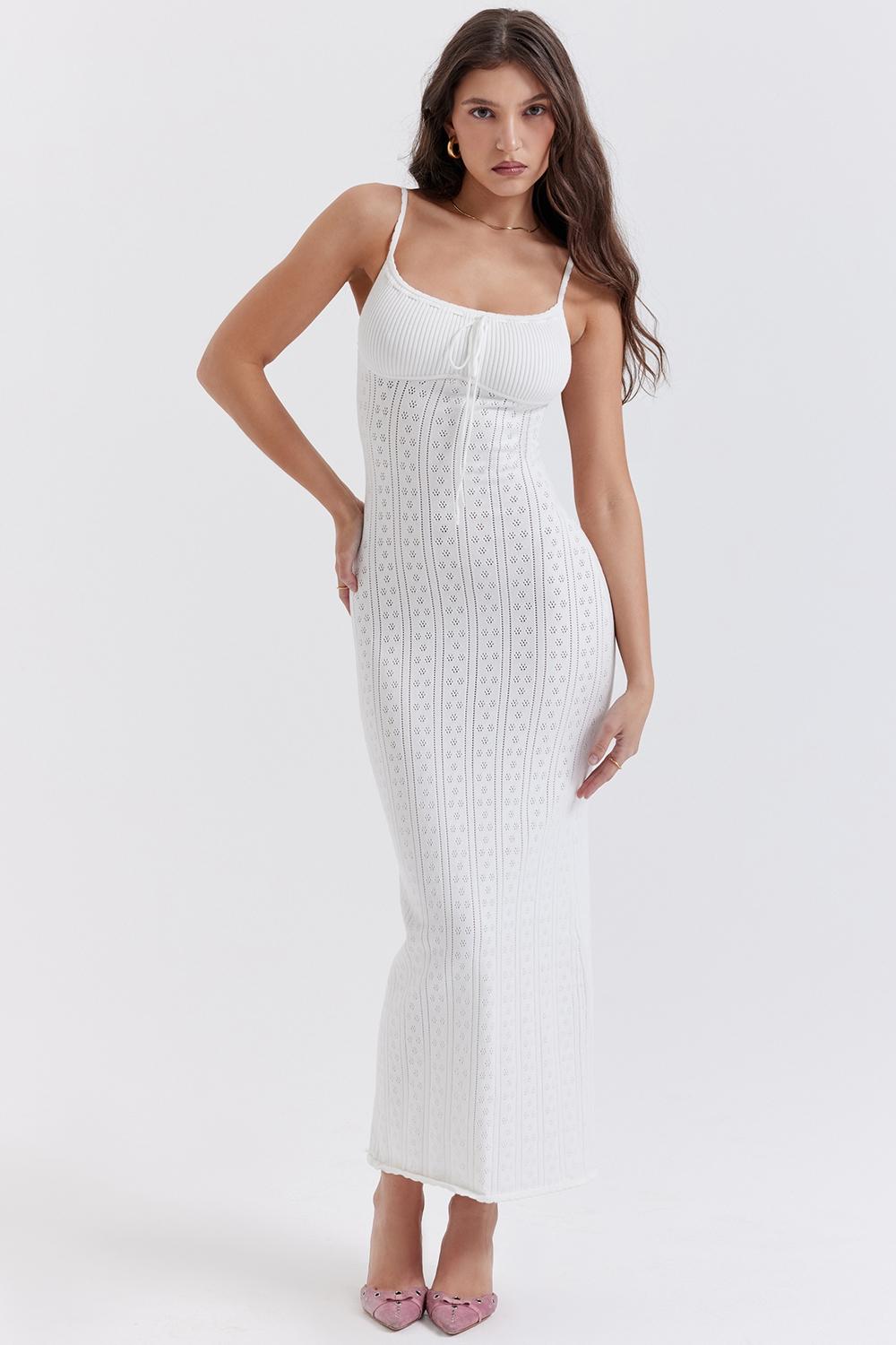 Myla  white knit maxi dress Product Image