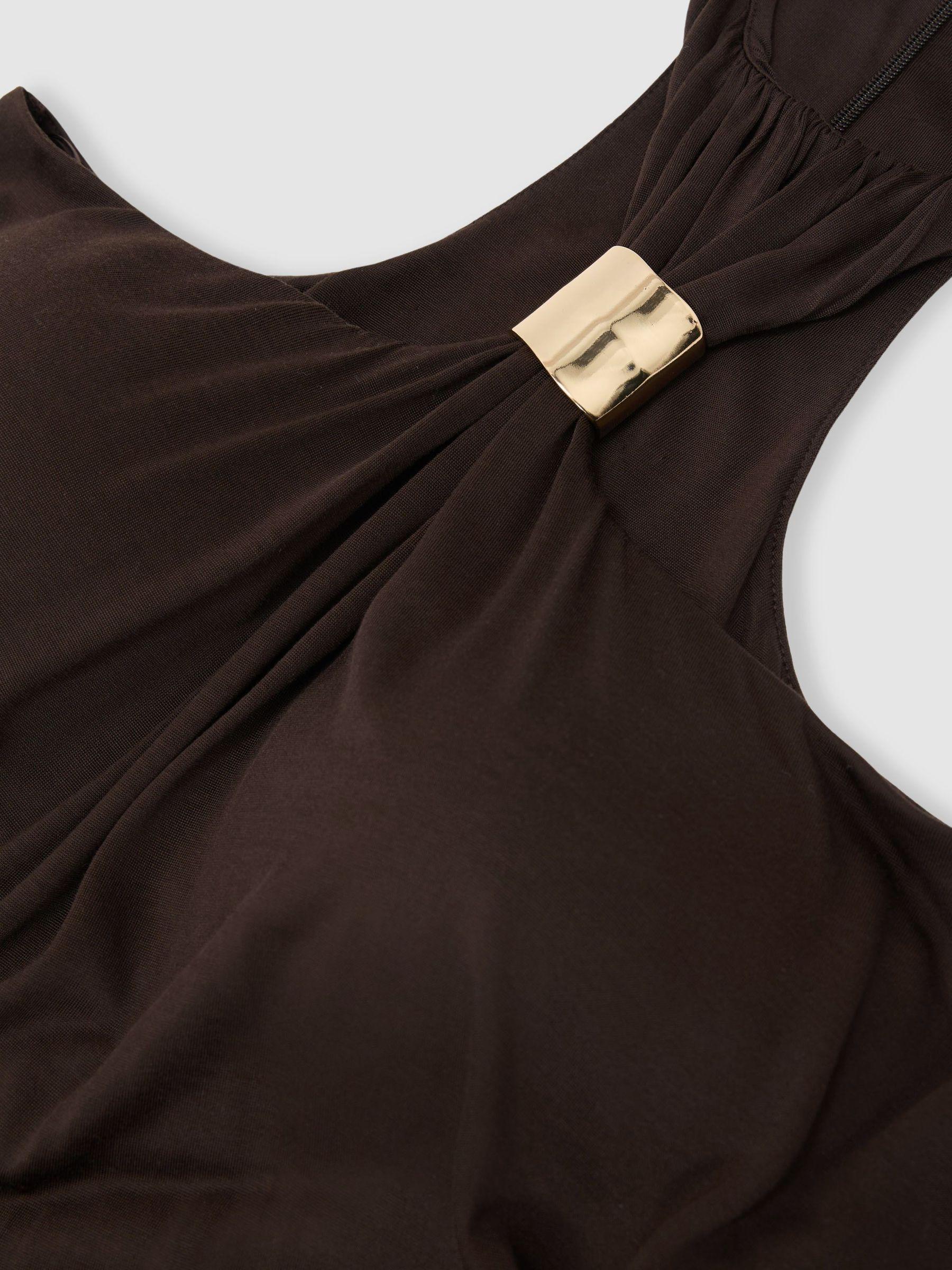 Atelier Jersey Hardware-Detail Maxi Dress in Chocolate Product Image