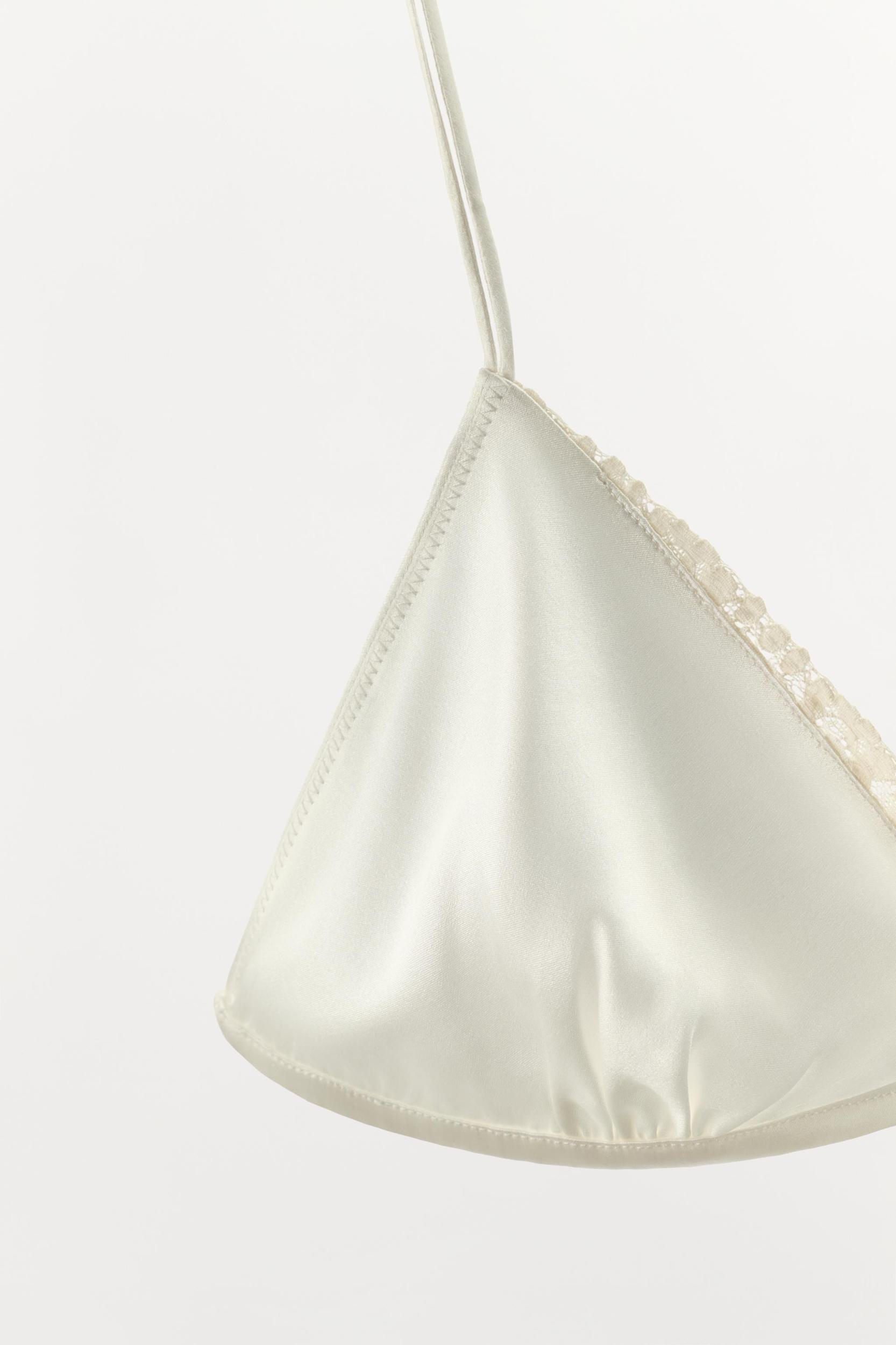 SILK LACE TRIANGLE BRA Product Image