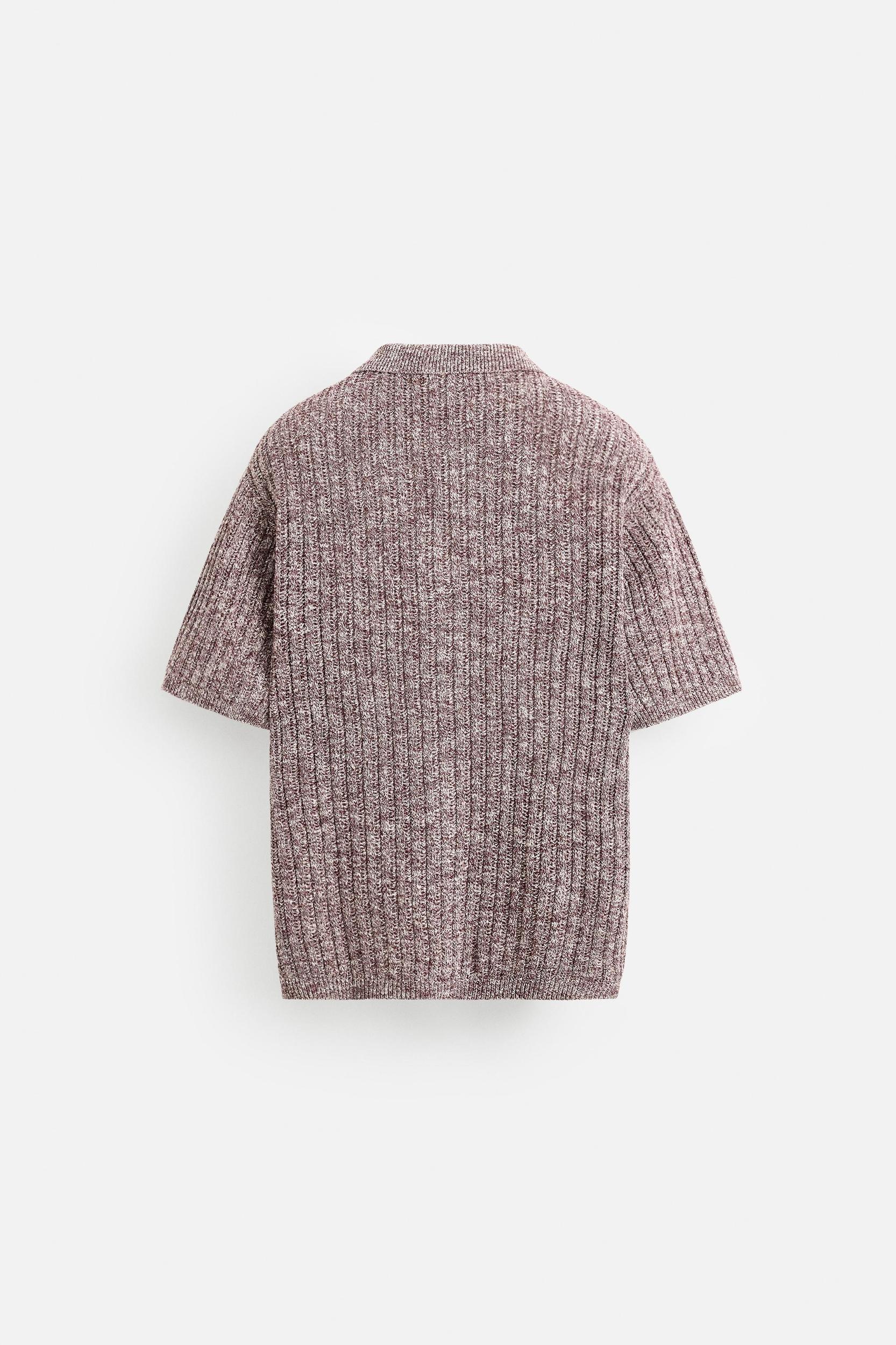 CONTRAST KNIT SHIRT Product Image