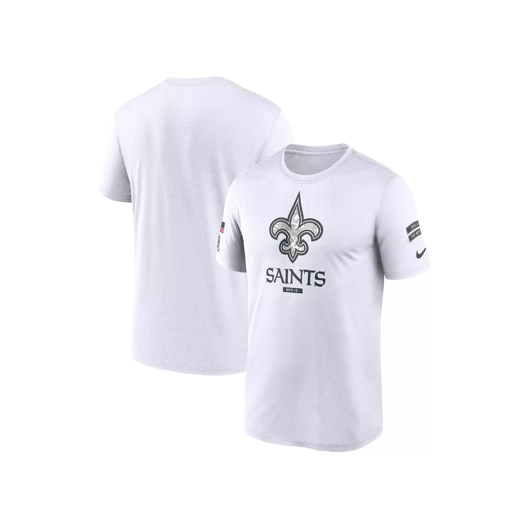 Men's Nike White New Orleans Saints 2024 Salute To Service Legend Performance T-Shirt,  Product Image