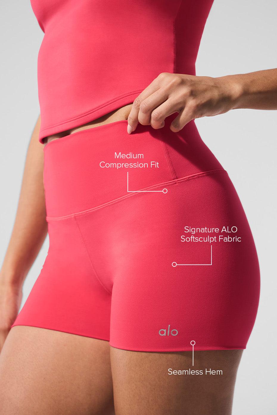 3" ALO Softsculpt High-Waist Precision Short - Candy Red Female Product Image