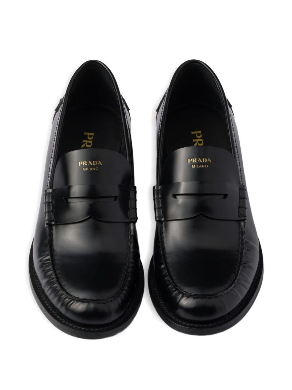 20mm brushed-leather band loafers Product Image