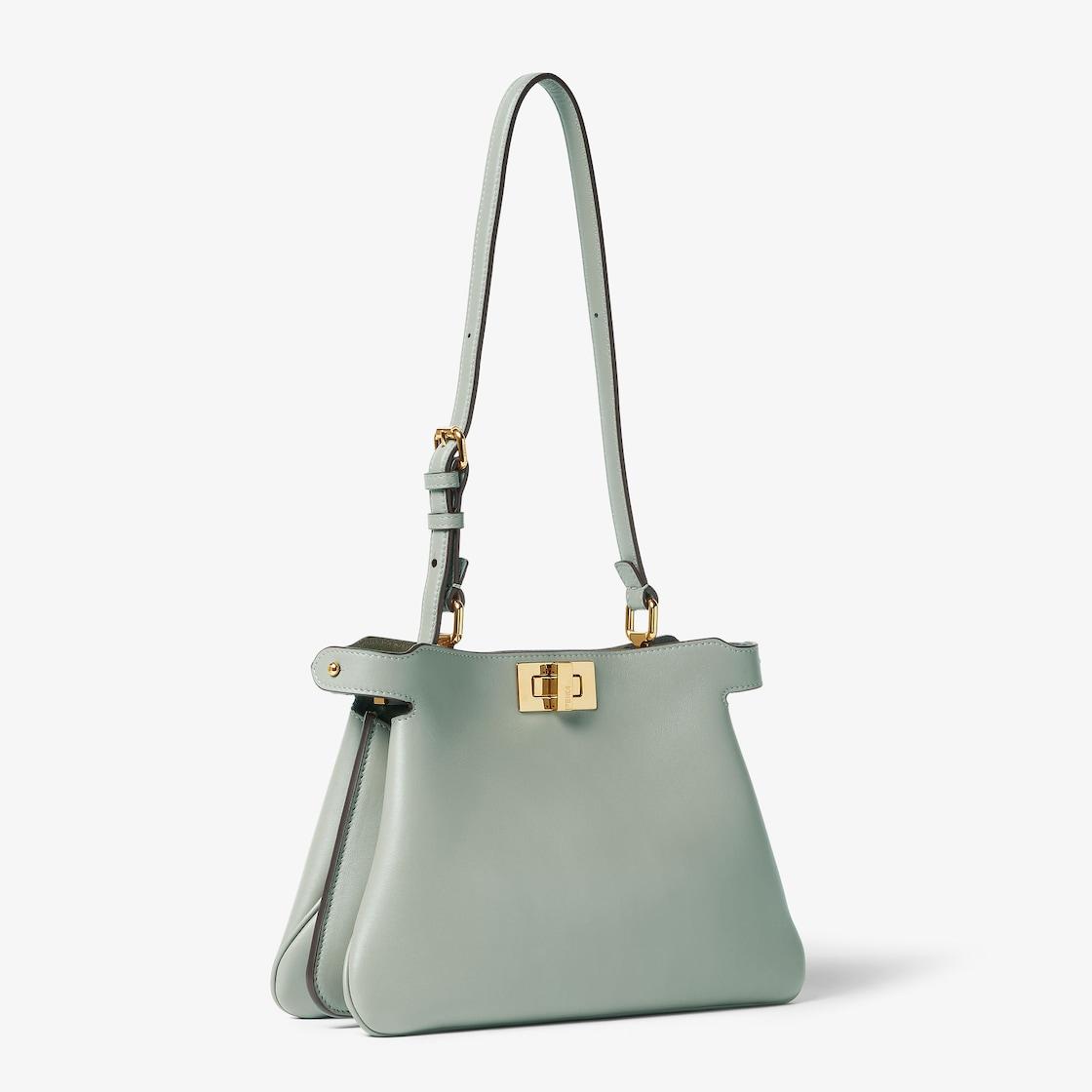 Peekaboo Soft SmallMatcha green leather bag Product Image