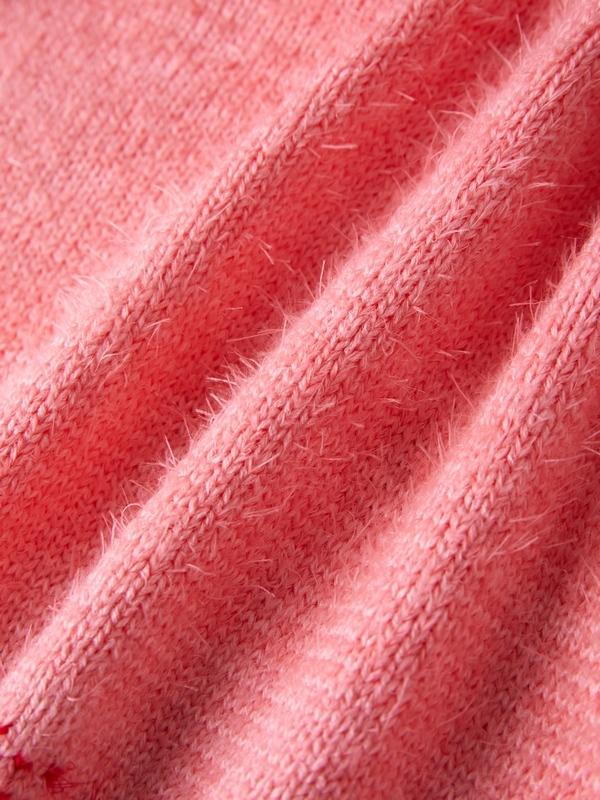 Contrast Color Jacquard Splice Loose Short Sweater Product Image