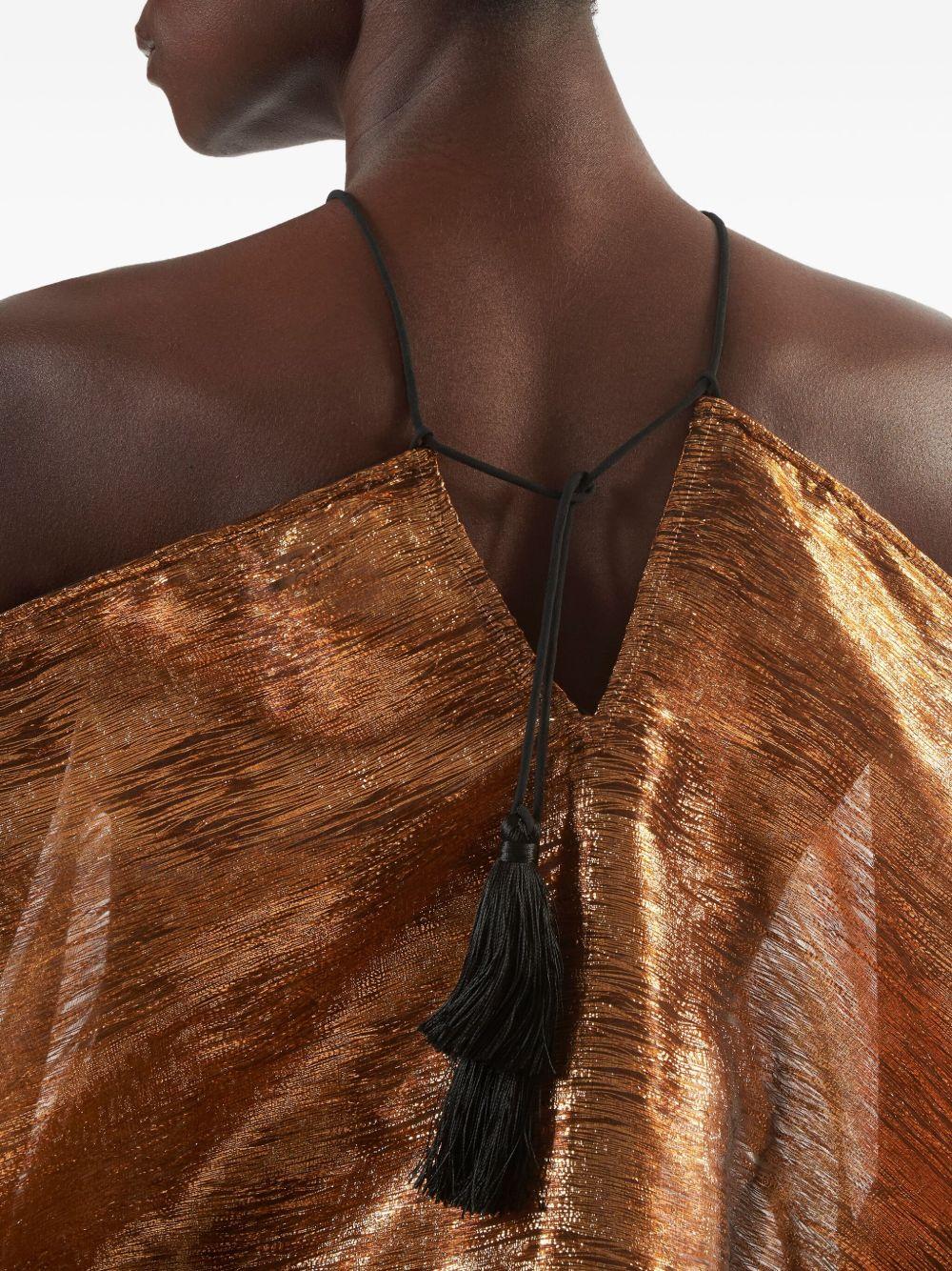 metallic tassel dress Product Image