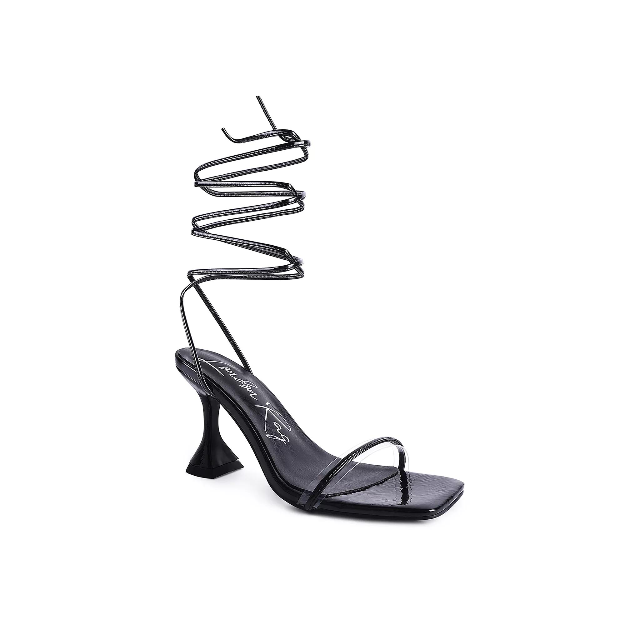 London Rag Biten Berry Spool Women's Heeled Lace-Up Sandal,  Product Image