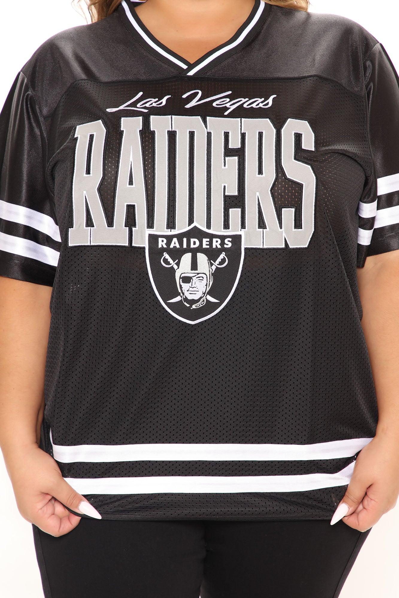 NFL Backward Pass Raiders Mesh Top - Black Product Image