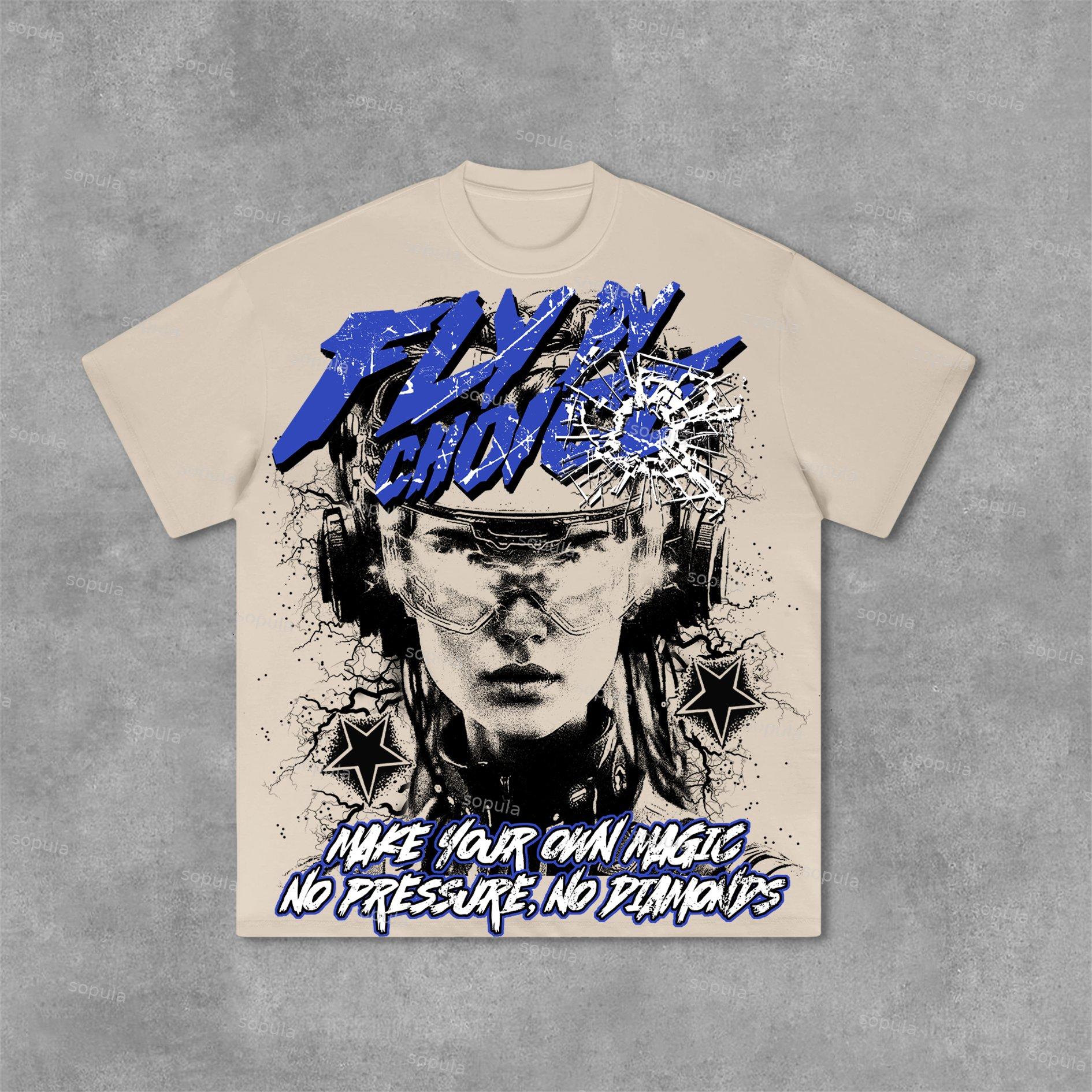 Sopula Fly By Choice Graphic Print Cotton T-Shirt Product Image