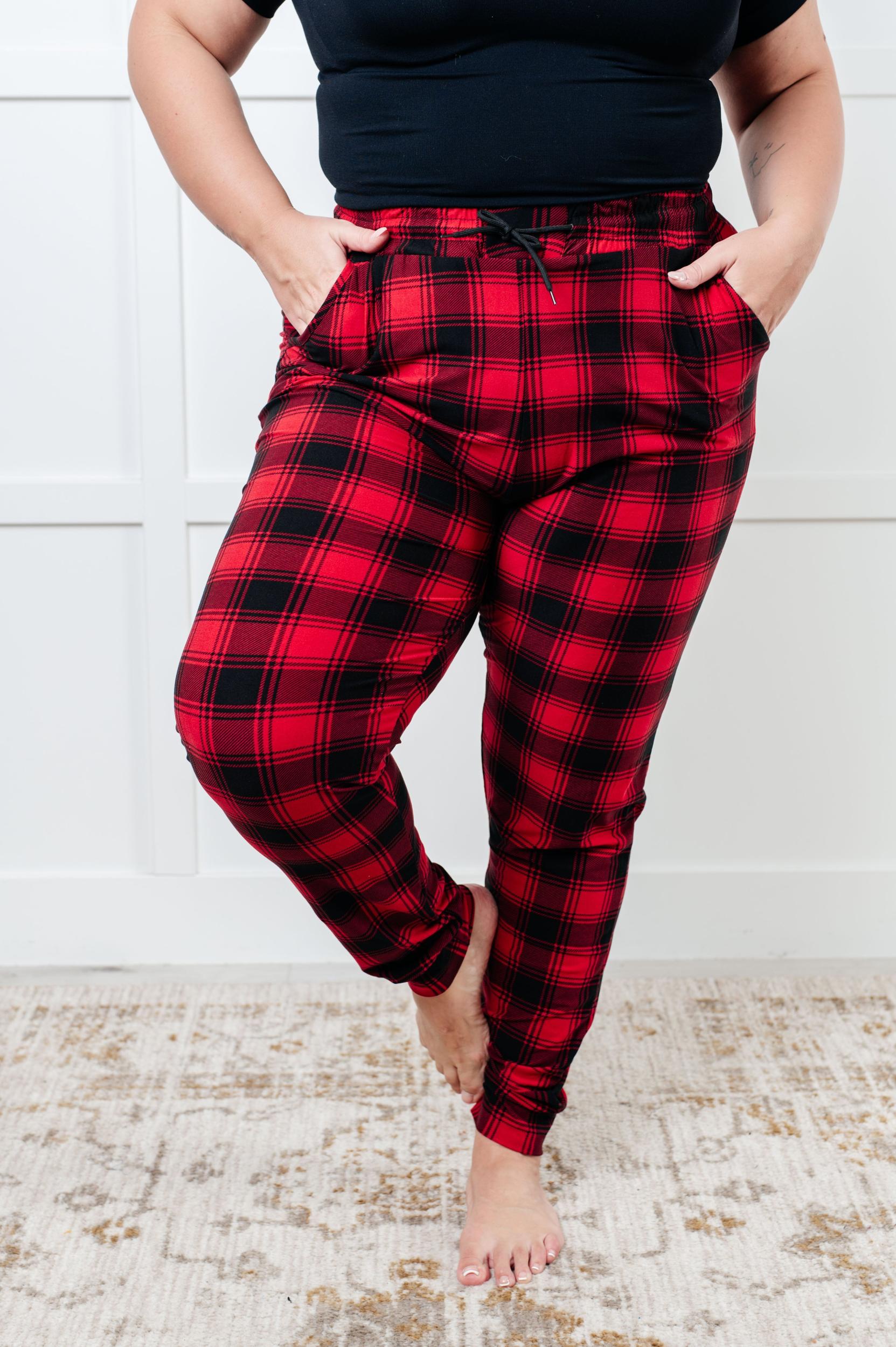 Your New Favorite Joggers in Red Plaid (Online Exclusive) Product Image