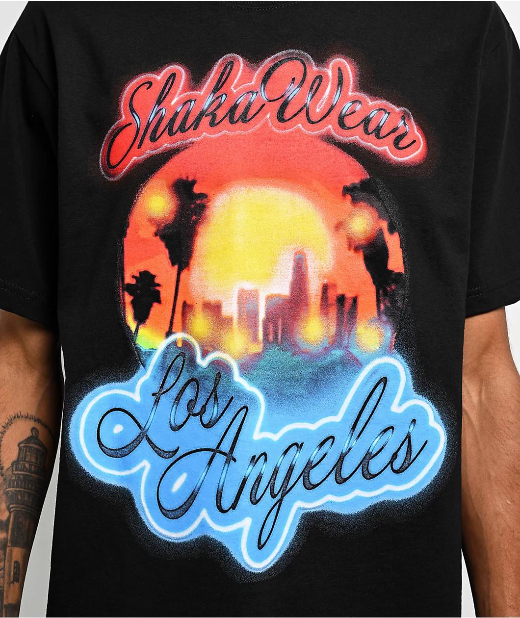 Shaka Wear Airbrush Black T-Shirt Product Image