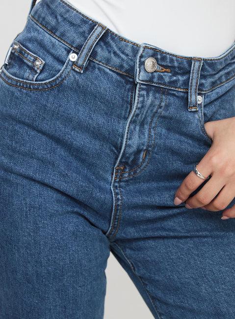 Lucille High Rise Flare Leg Jeans Mid Wash Product Image