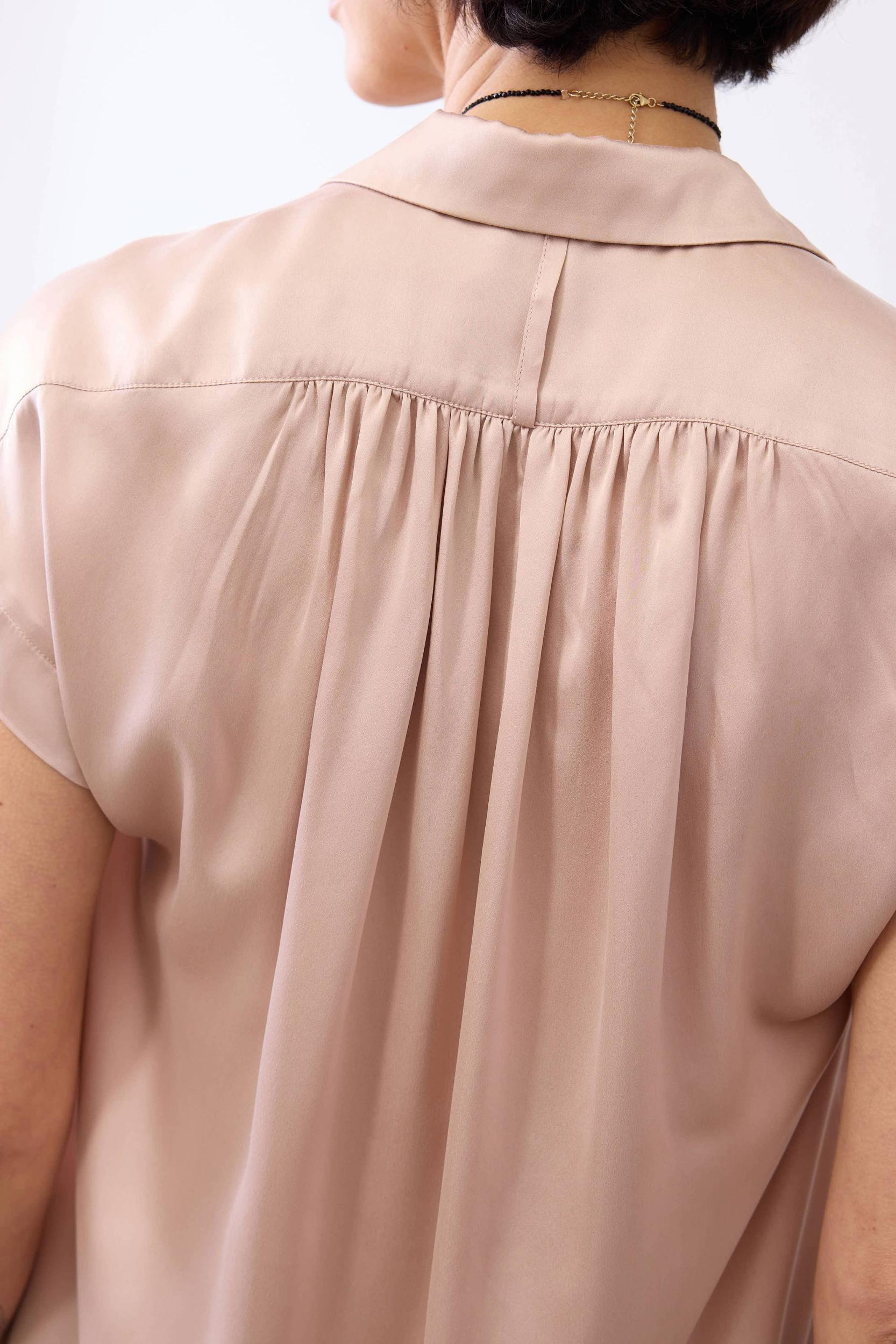 The Nonchalant Oversized Silk Blouse Product Image