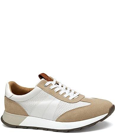 Johnston  Murphy Mens Kinnon T-Toe Perforated Leather Lace Up Sneakers Product Image