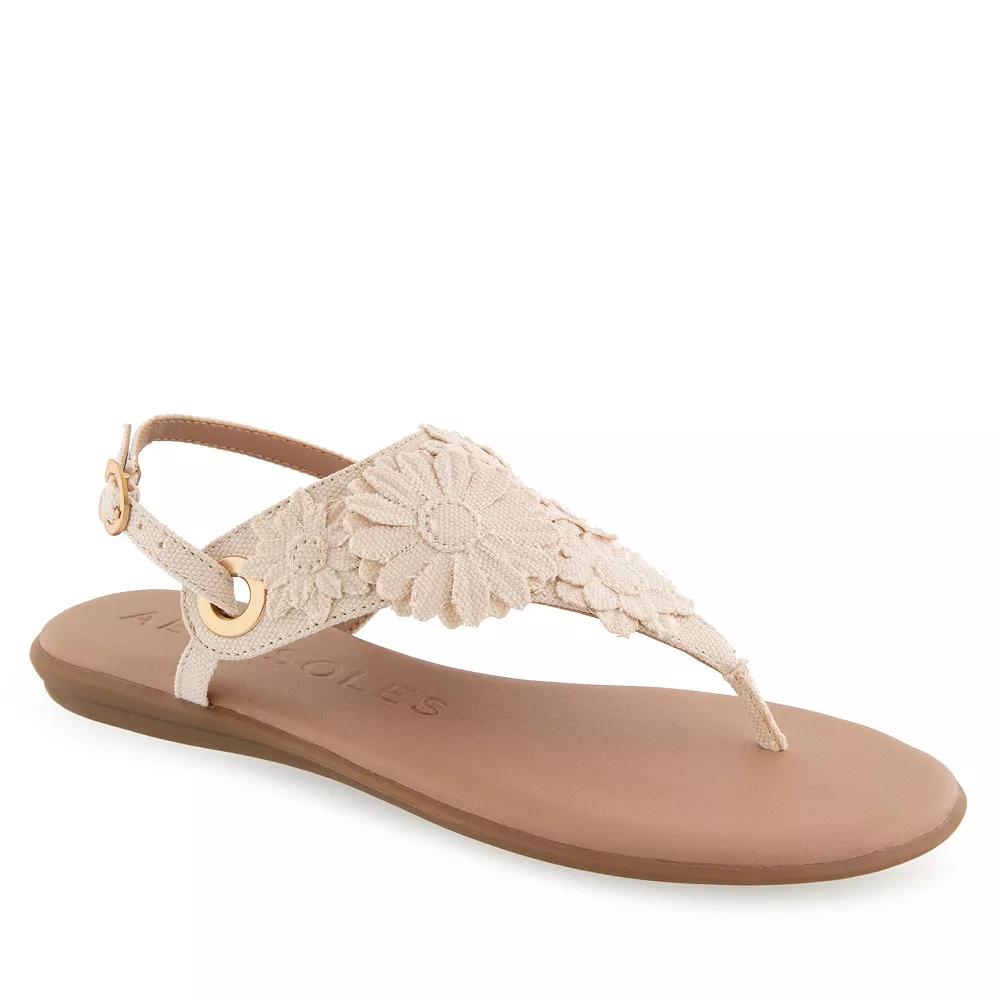 Aerosoles Connie Women's Slingback Thong Sandals, Size: 7 Medium, Natural Light Blue Product Image