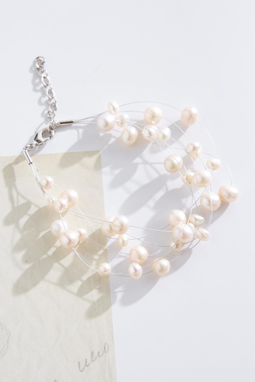 925 Silver Piper Freshwater Pearl Bracelet Silver Product Image