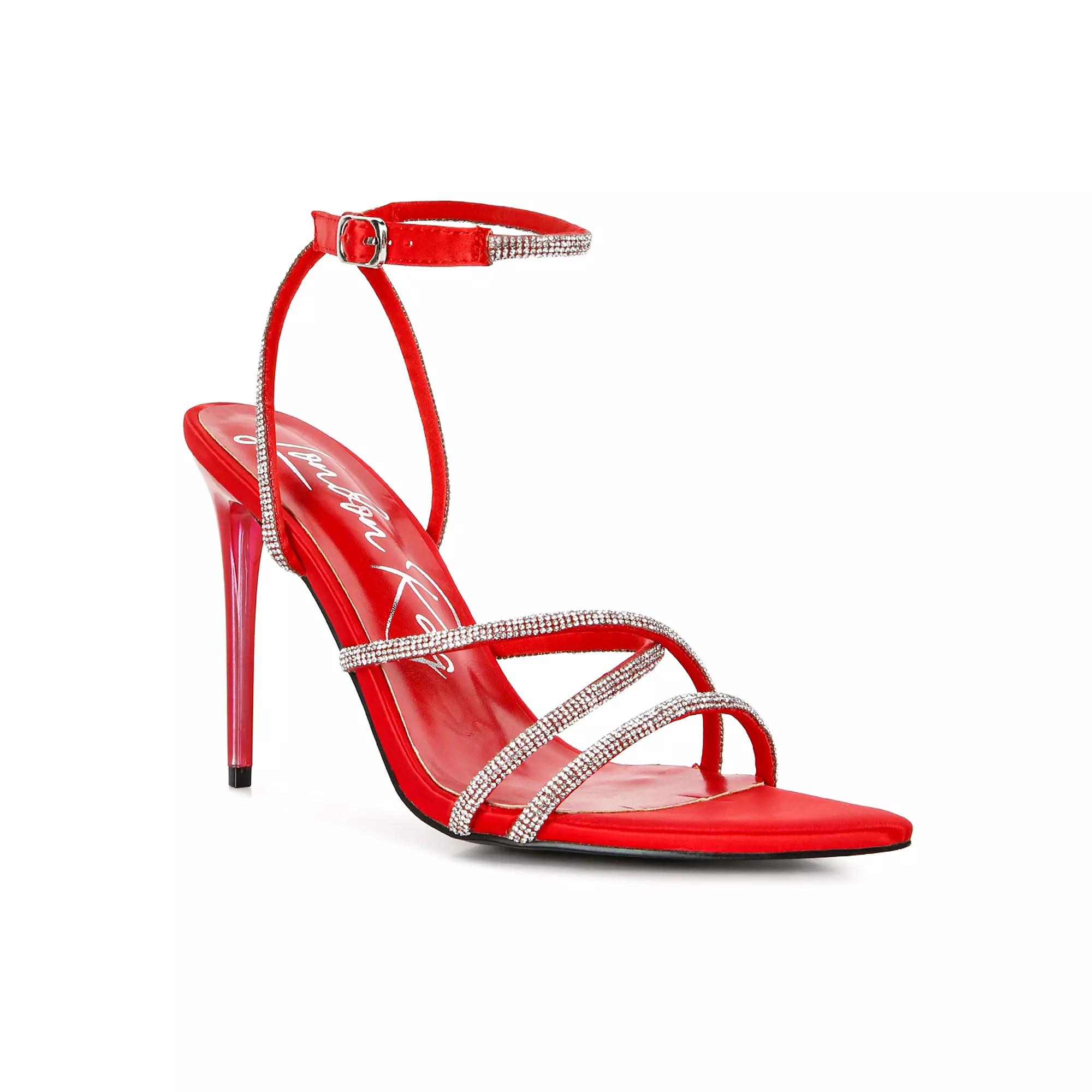 London Rag Dare Me Womens Embellished Stiletto Sandals Product Image