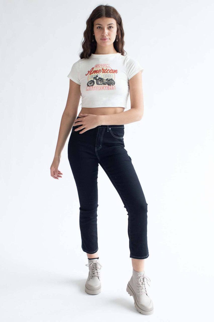 American Custom Motorcycles Cropped Tee Product Image
