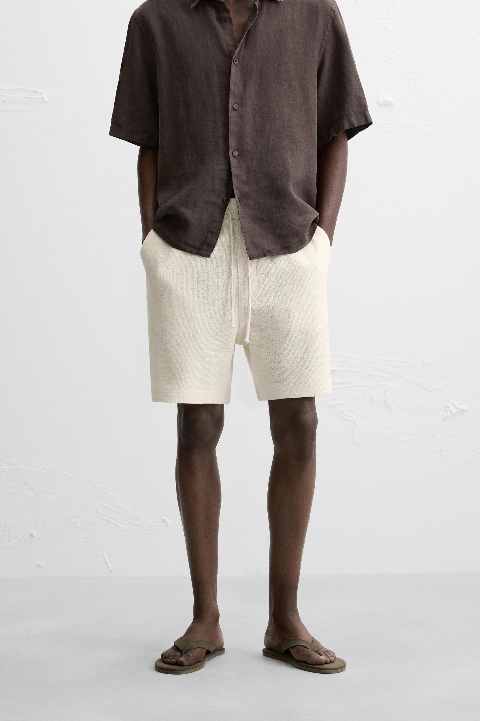 TEXTURED JOGGER SHORTS Product Image