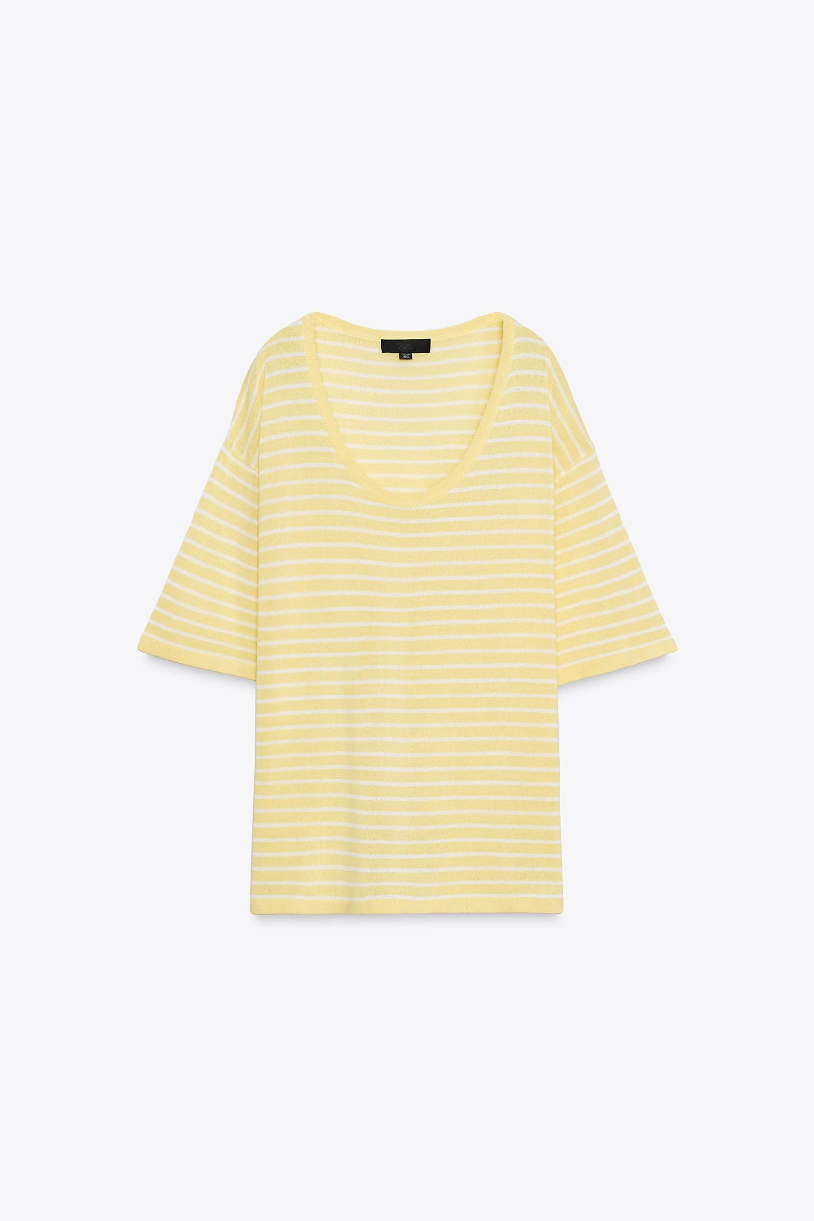 OVERSIZED KNIT SHORT SLEEVE TOP Product Image