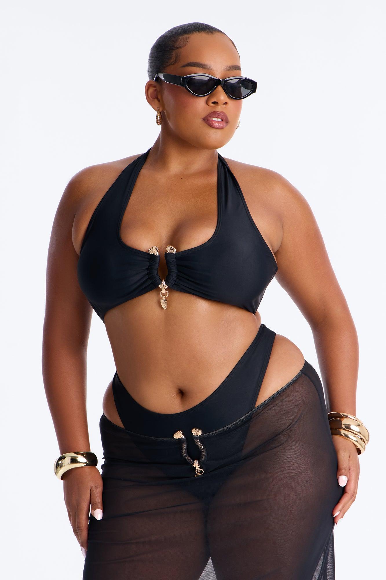 Till Sunrise Bikini And Coverup Skirt - Black Product Image