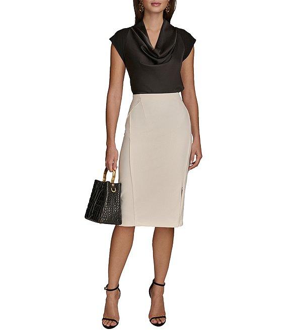 Donna Karan Seamed Zipper-Slit Pencil Skirt Product Image