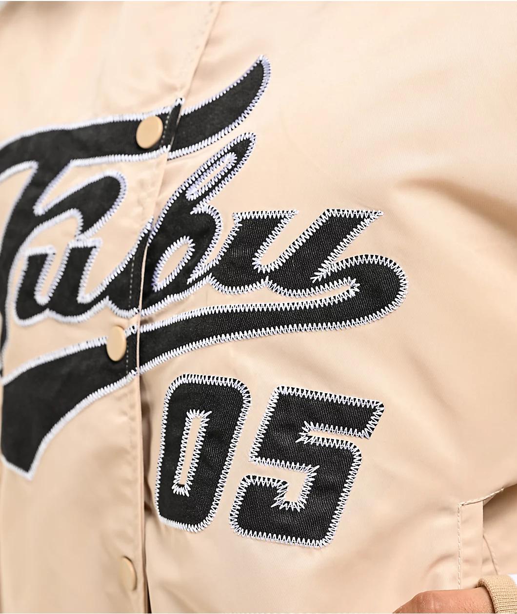 FUBU Logo Beige Varsity Jacket Product Image