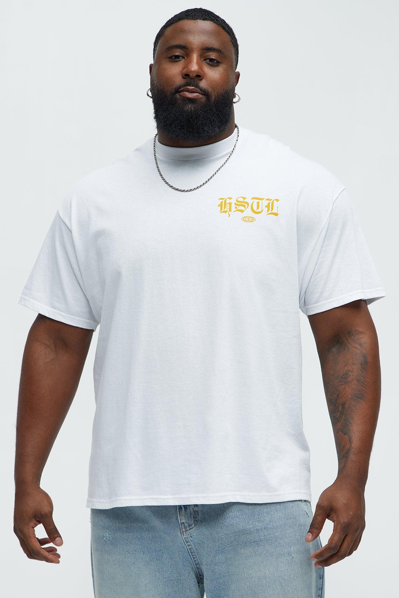HSTL Gold Short Sleeve Crew Neck T shirt - White Product Image