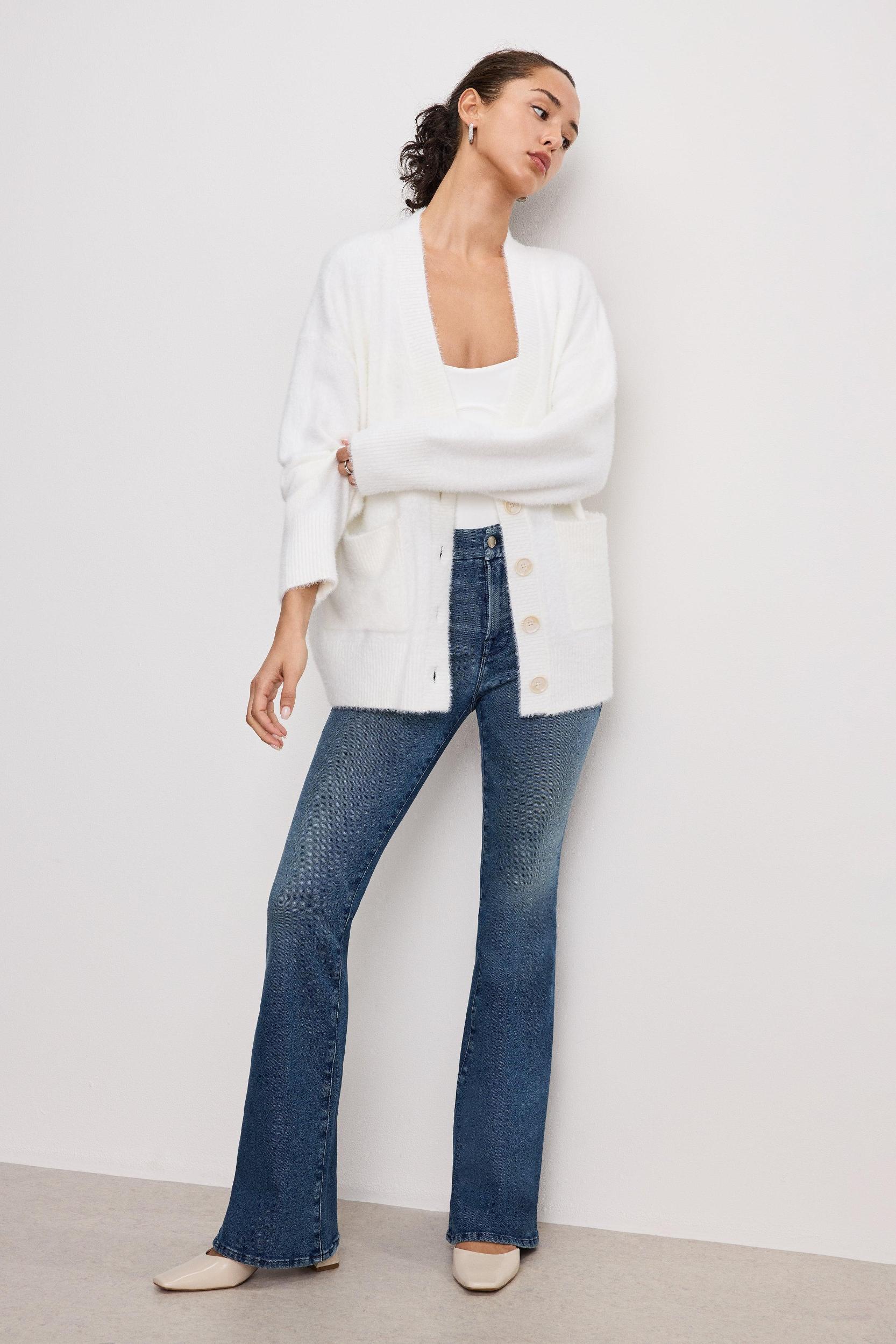 OVERSIZED PLUSH CARDIGAN | CLOUD WHITE Product Image