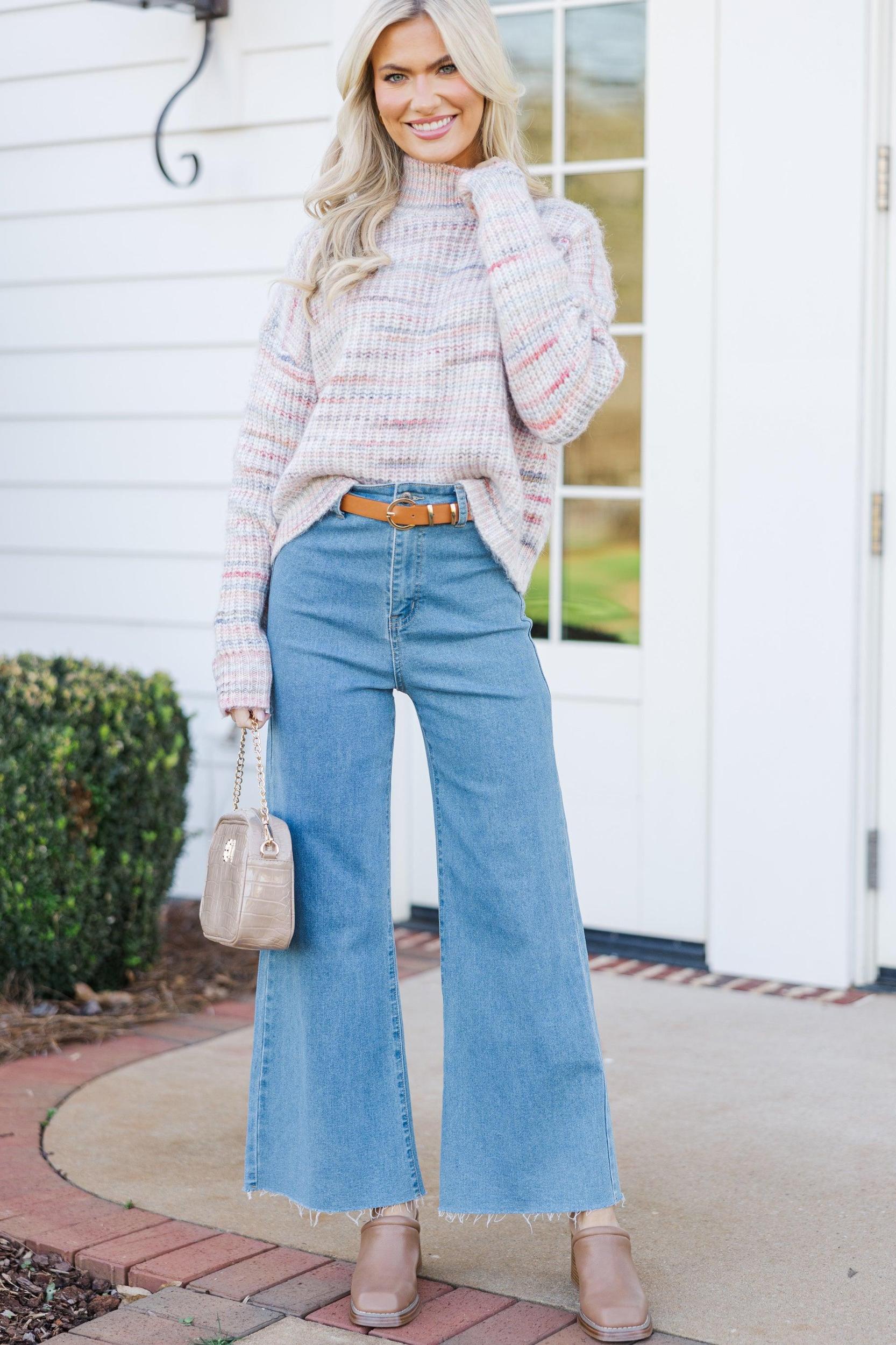 On The Lookout Blush Pink Sweater Female Product Image