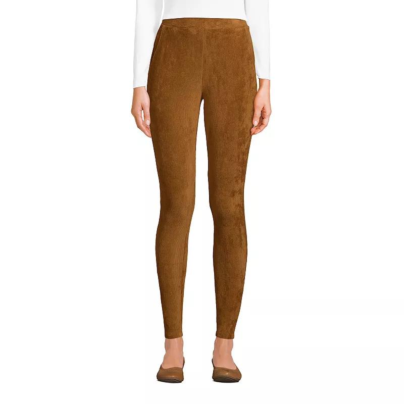 Womens Lands End Sport High-Rise Corduroy Leggings Product Image