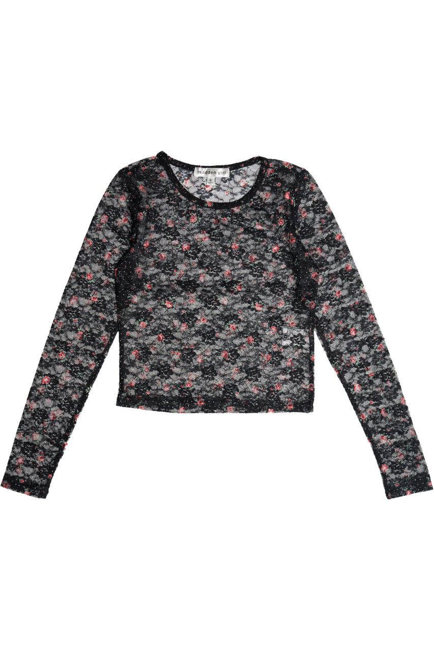 Floral Printed Lace Top Product Image
