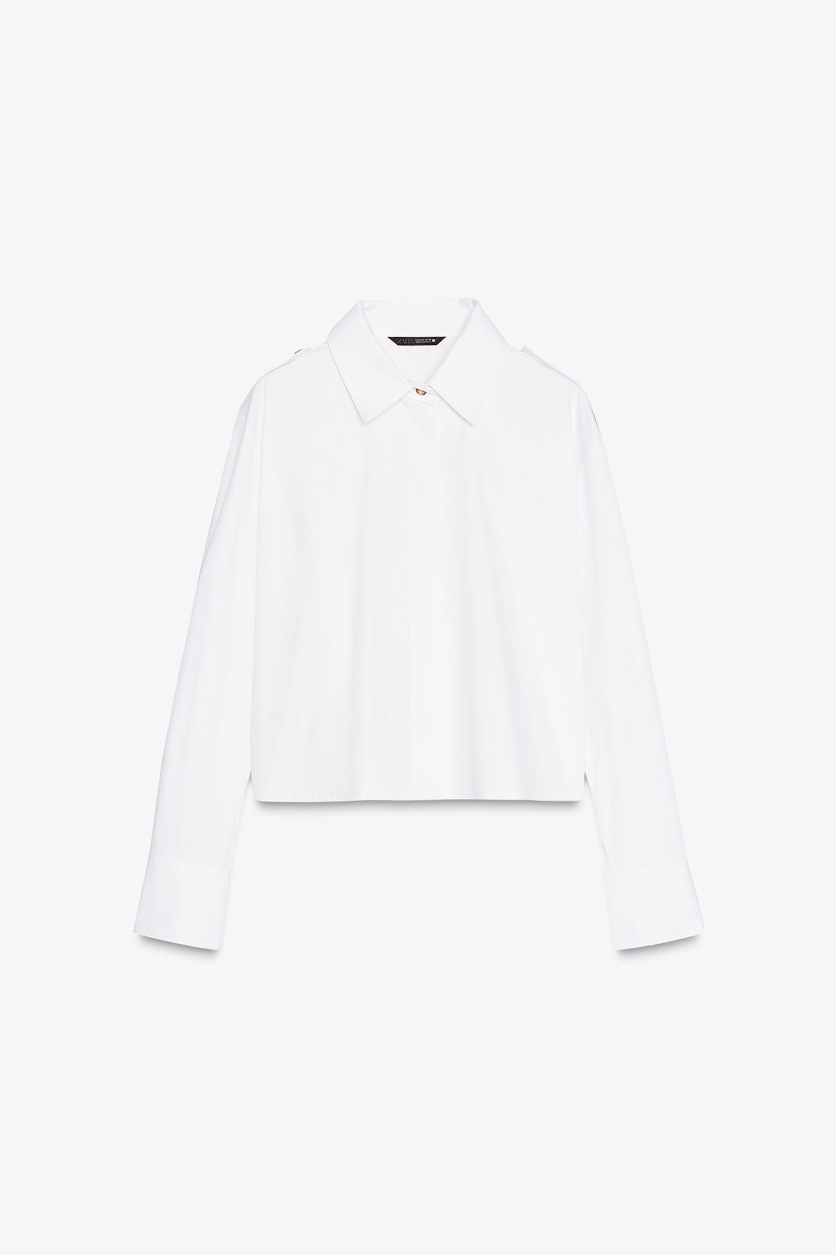 CROPPED POPLIN SHIRT Product Image