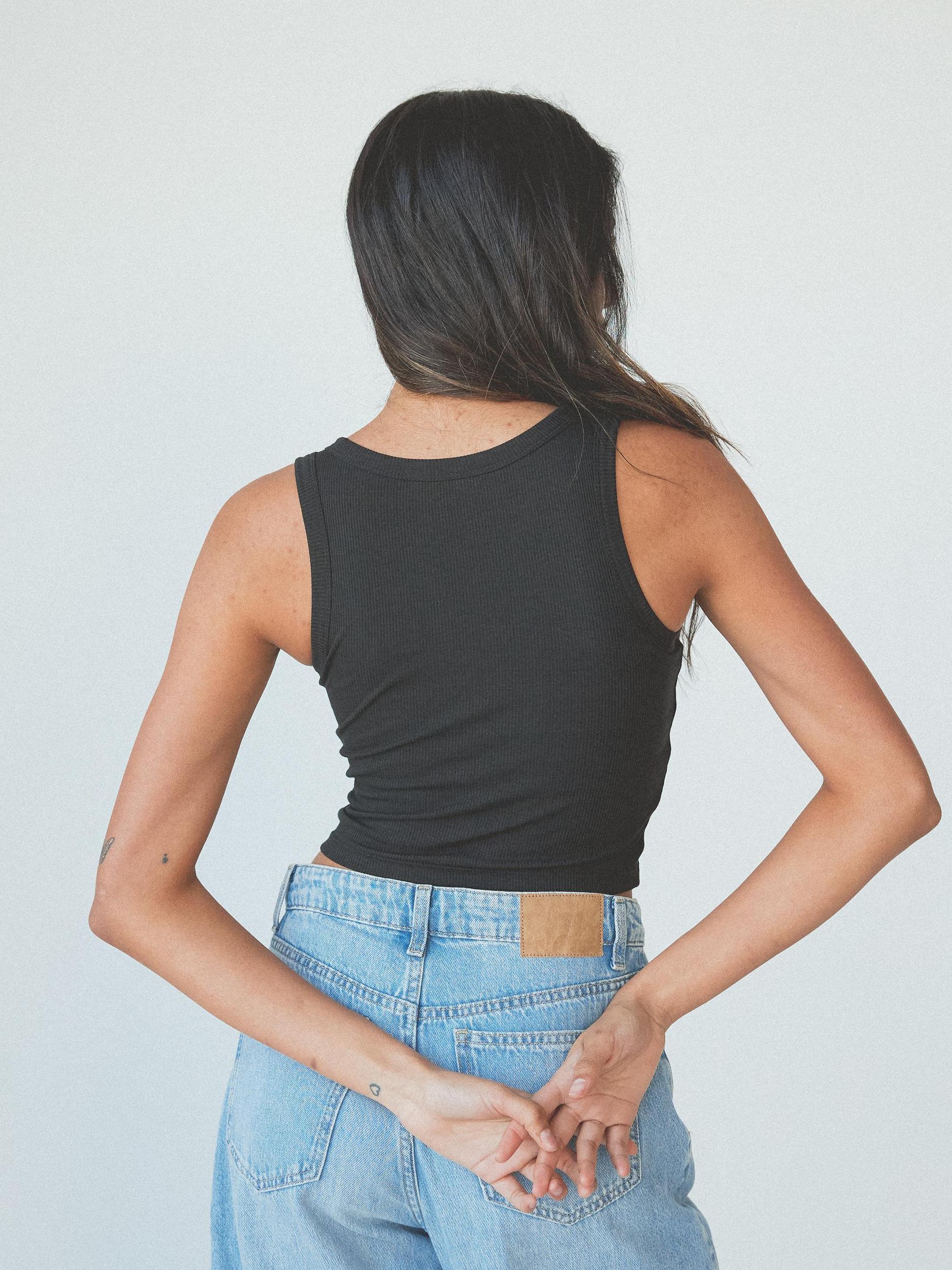 Bamboo Scoop Neck Brami Tank (Crop) Product Image