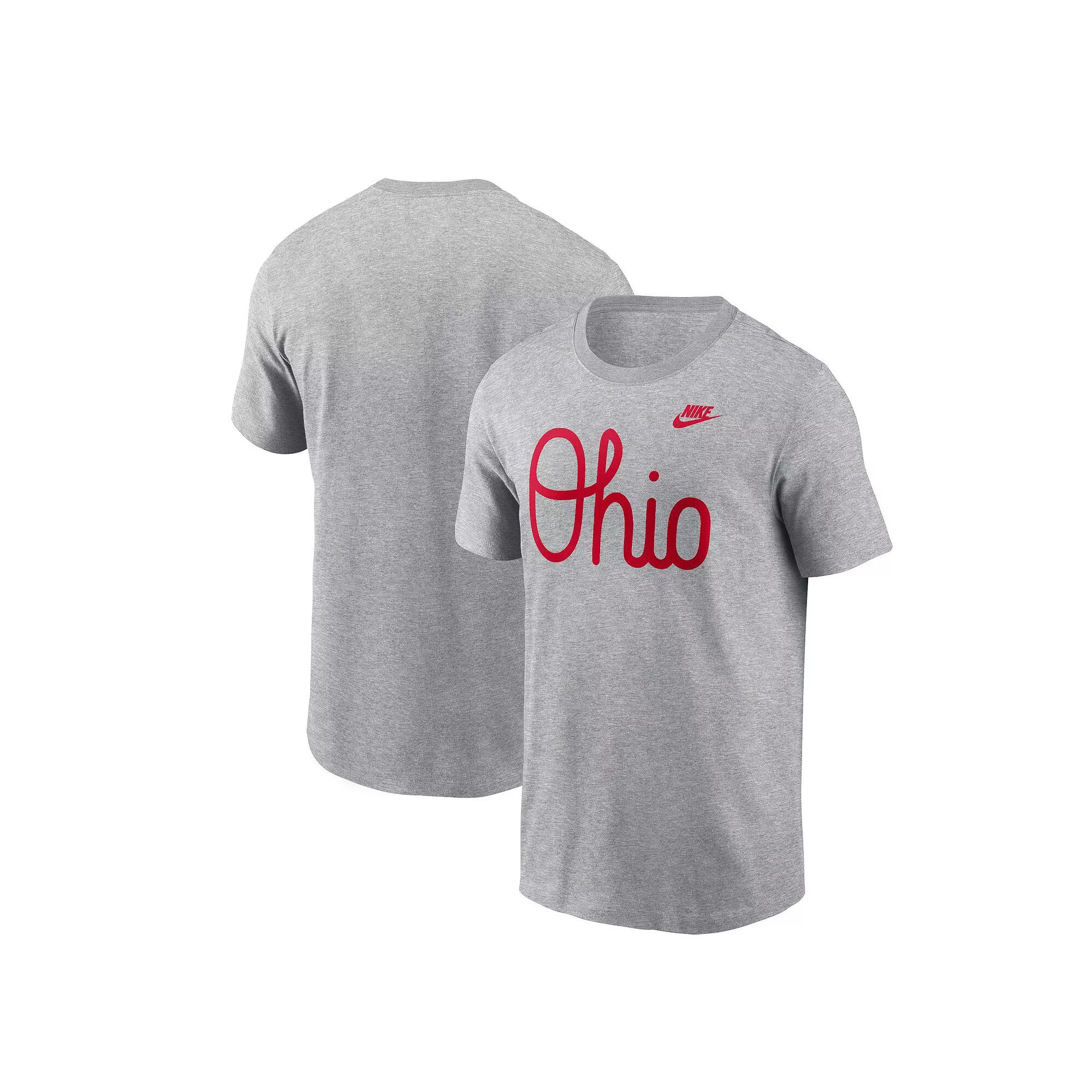 Men's Nike Gray Ohio State Buckeyes Vintage Script T-Shirt,  Product Image