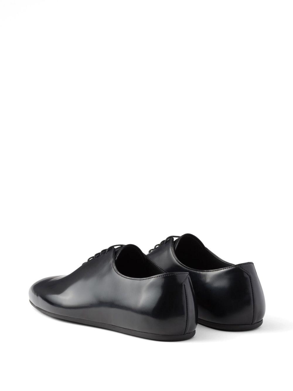 brushed-leather lace-up shoes Product Image