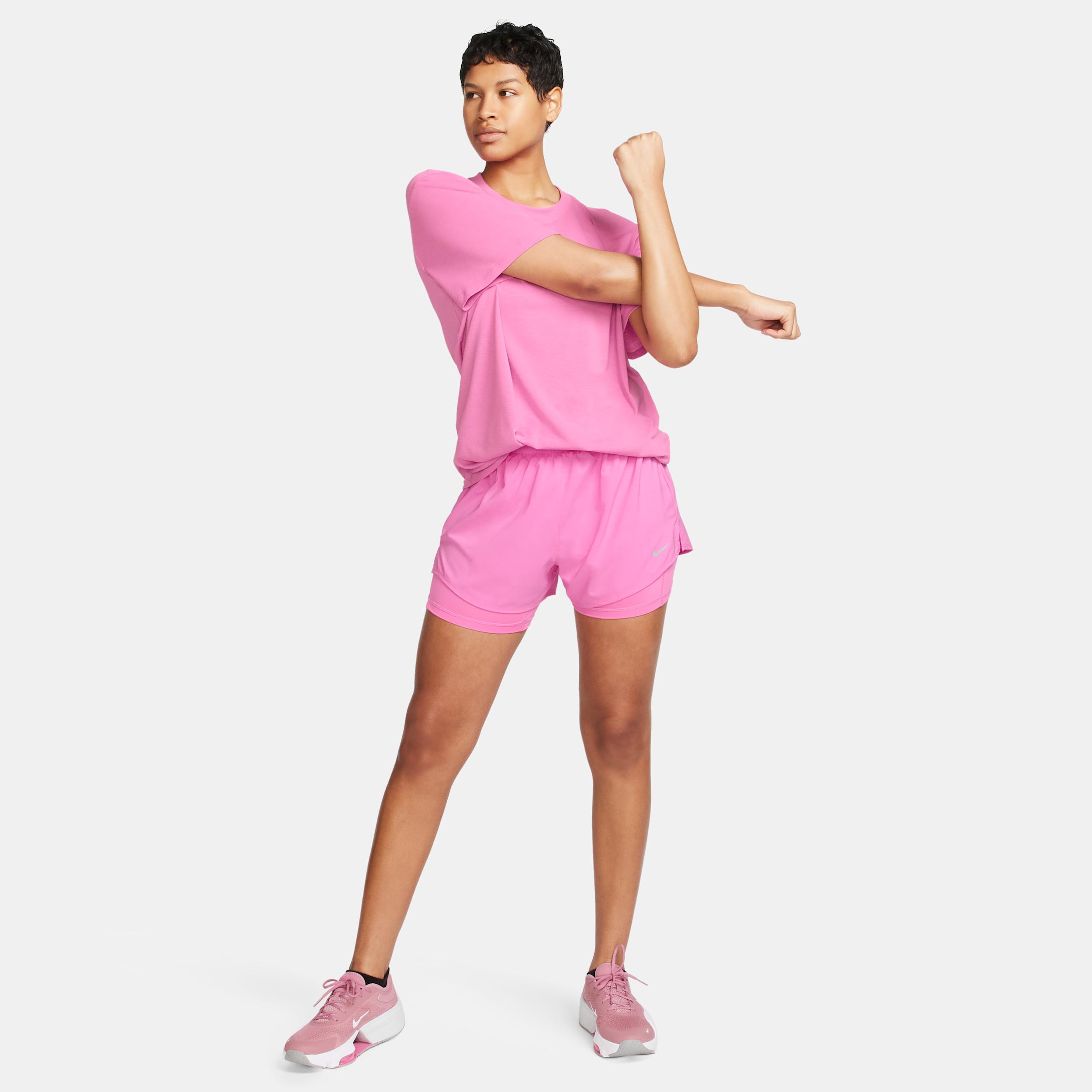 Nike Womens One Dri-FIT High-Waisted 3 2-in-1 Shorts | DX6016-675 Product Image