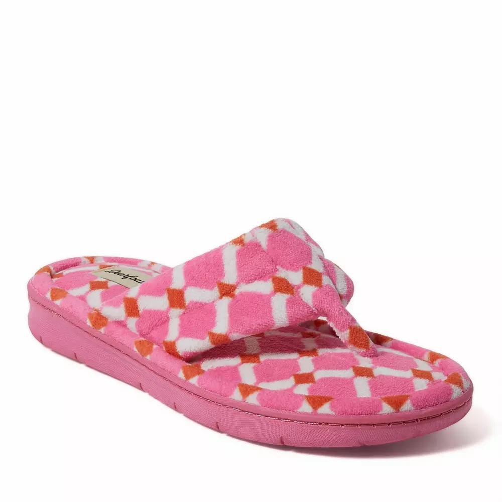 Womens Dearfoams Wrenley Terry Thong Slippers Product Image