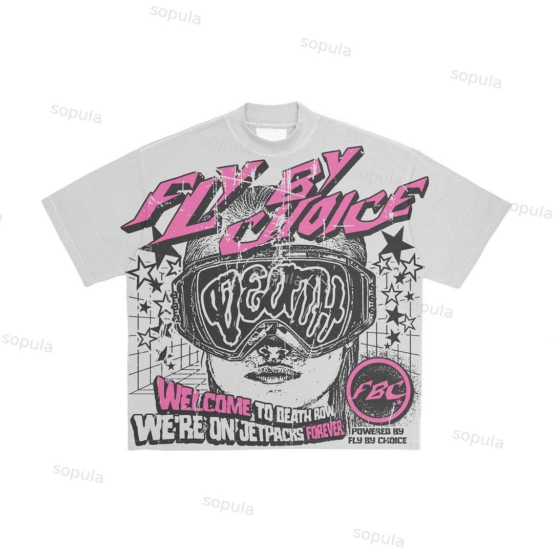 Vintage Fly By Choice Death Graphic Cotton Short Sleeve T-Shirt Product Image