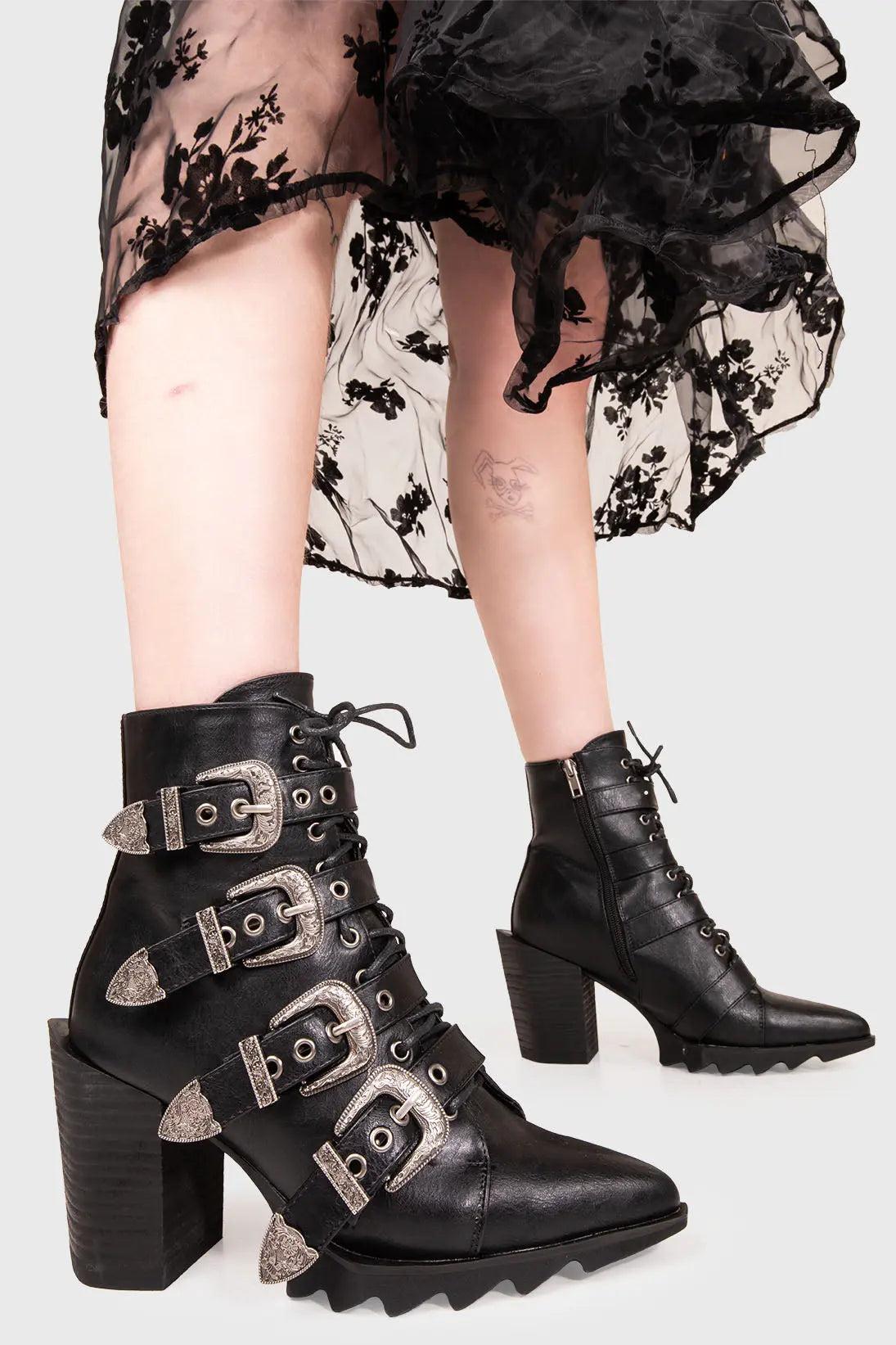 Don't Even Western Ankle Boots Product Image
