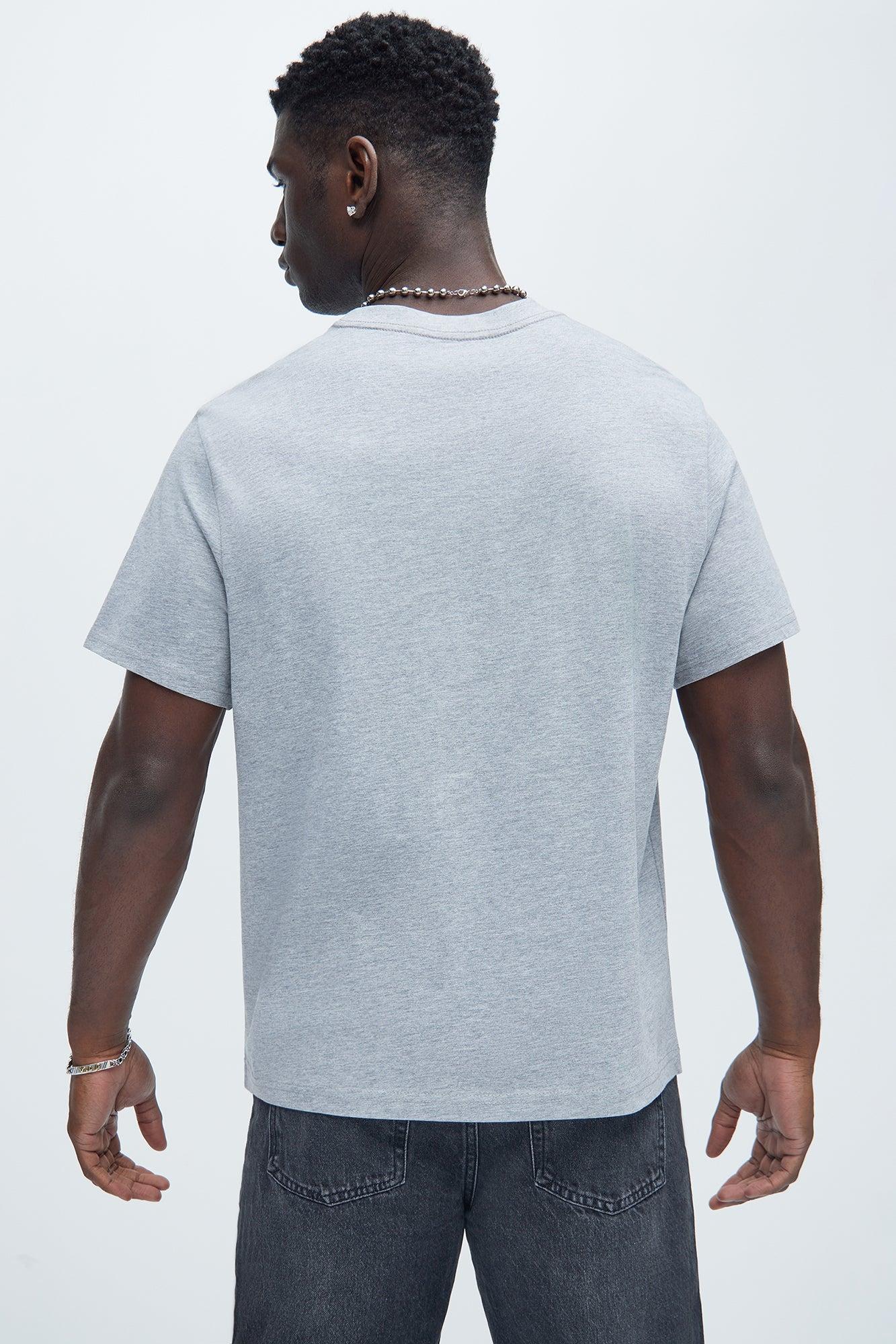 Essential Pocket Crew Tee - Heather Grey Product Image