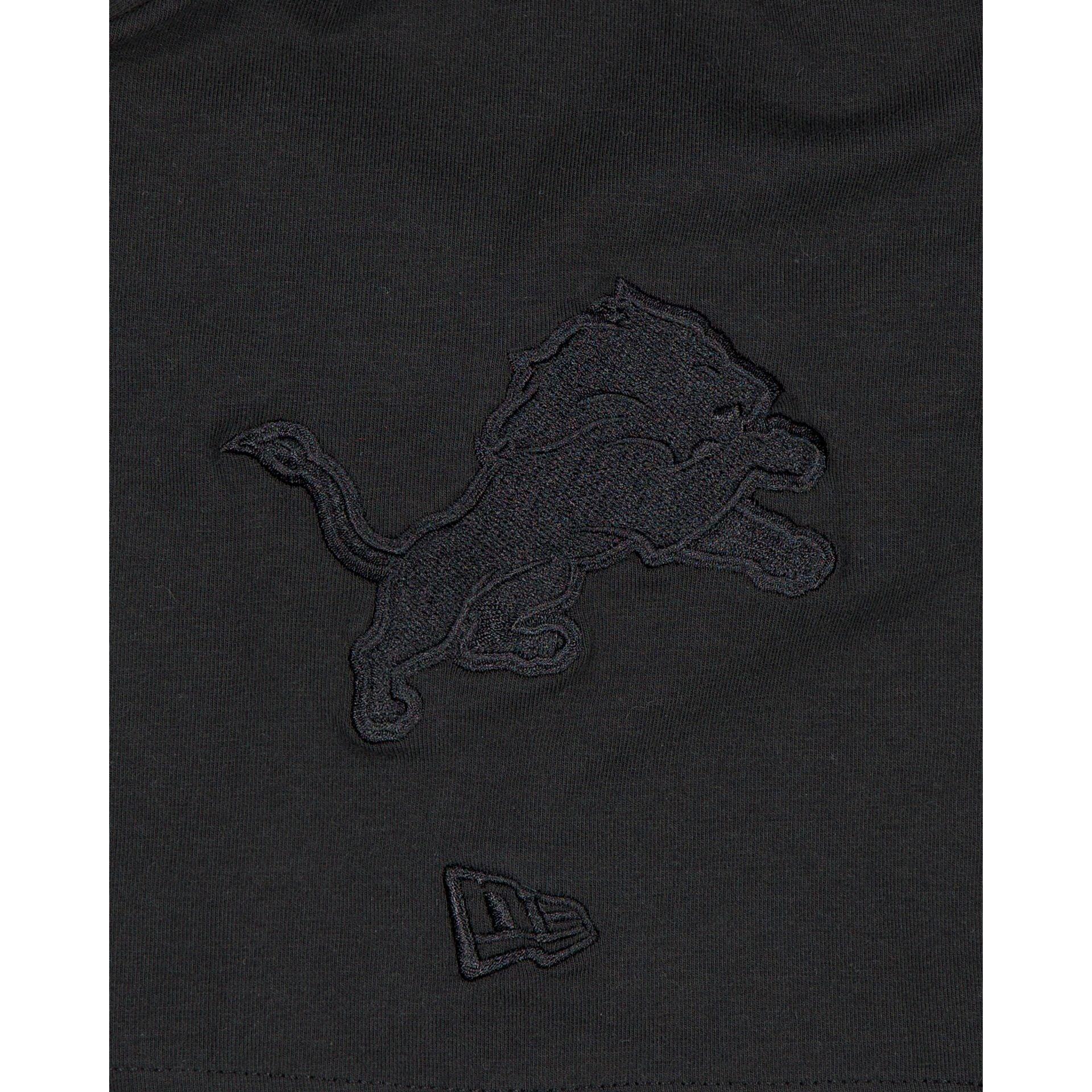 Detroit Lions Black on Black Logo Select T-Shirt Male Product Image