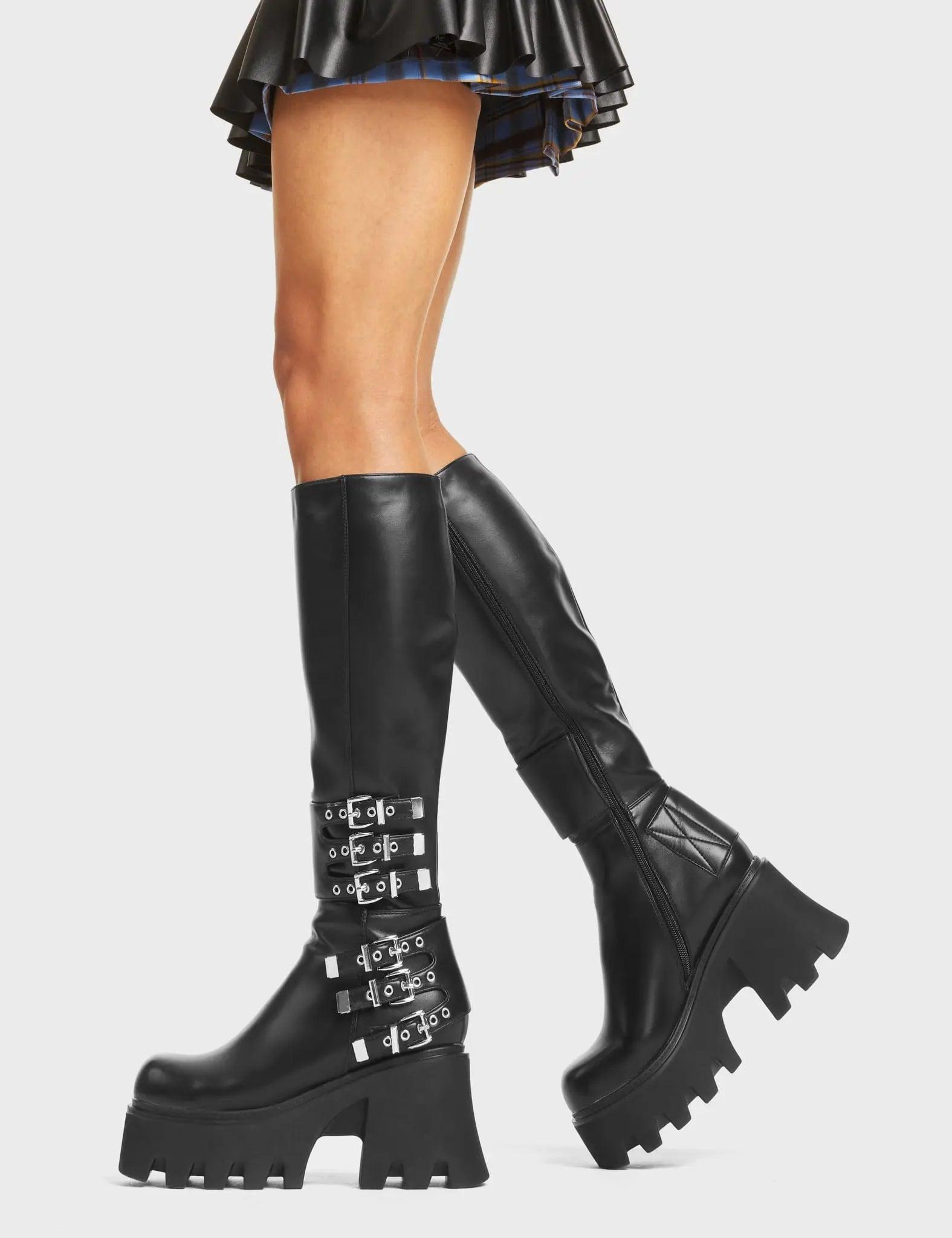 My Prince Chunky Platform Knee High Boots Product Image